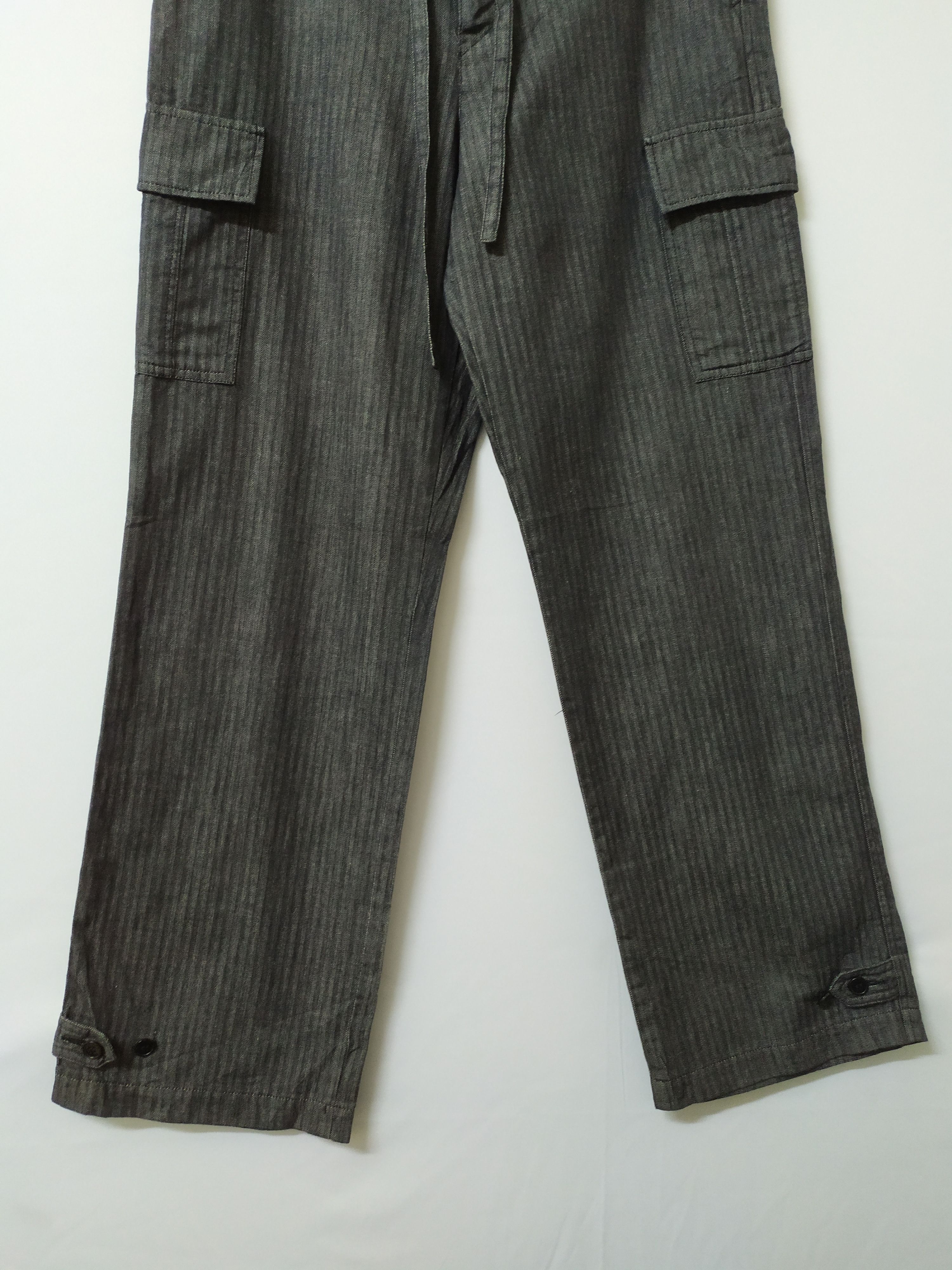 Japanese Brand × Le Grande Bleu (L.G.B.) BLENC BLEU MINUIT CARGO PANTS DRAWSTRING WAIST Size US 29 - 3 Thumbnail