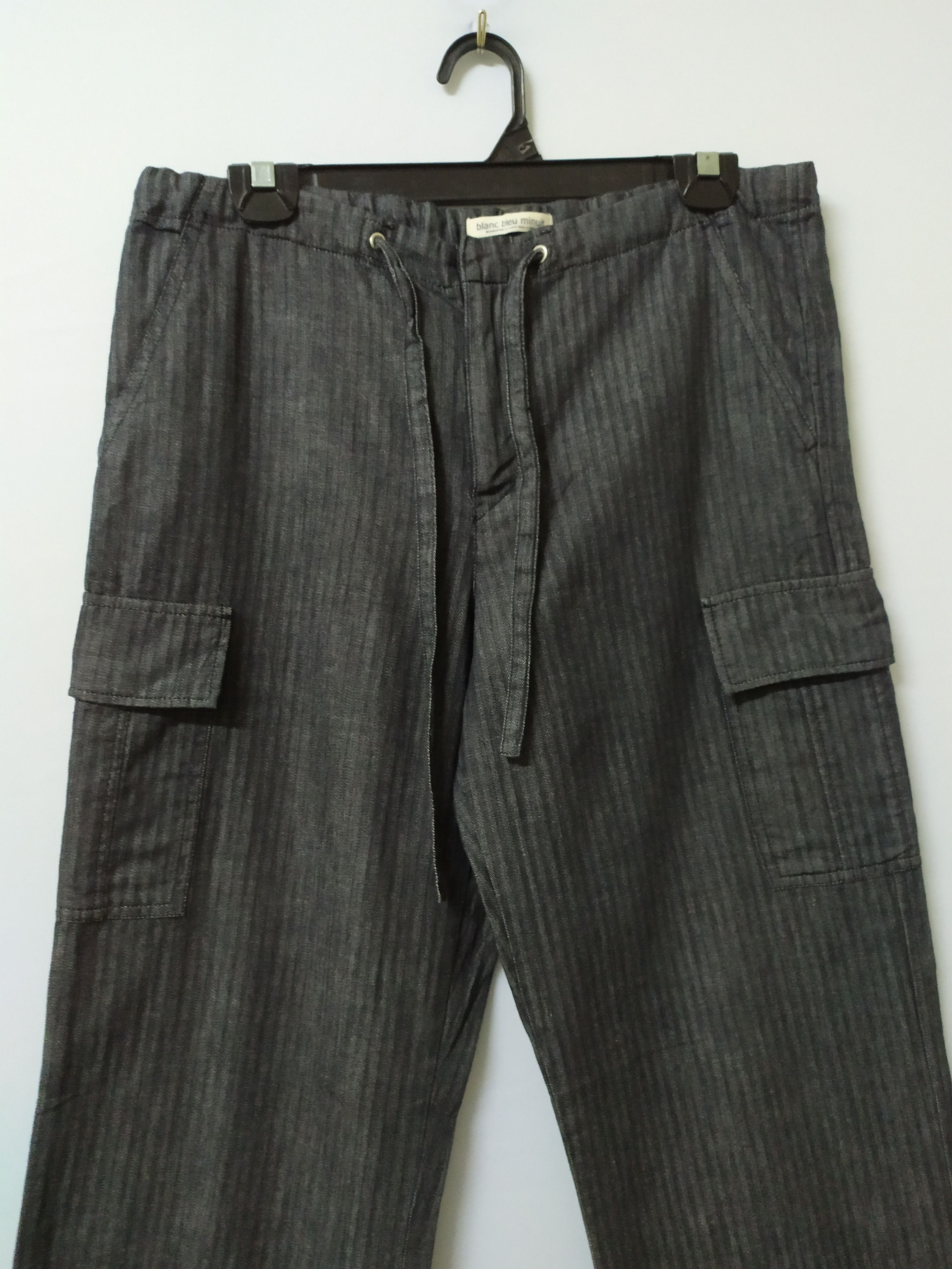Japanese Brand × Le Grande Bleu (L.G.B.) BLENC BLEU MINUIT CARGO PANTS DRAWSTRING WAIST Size US 29 - 2 Thumbnail