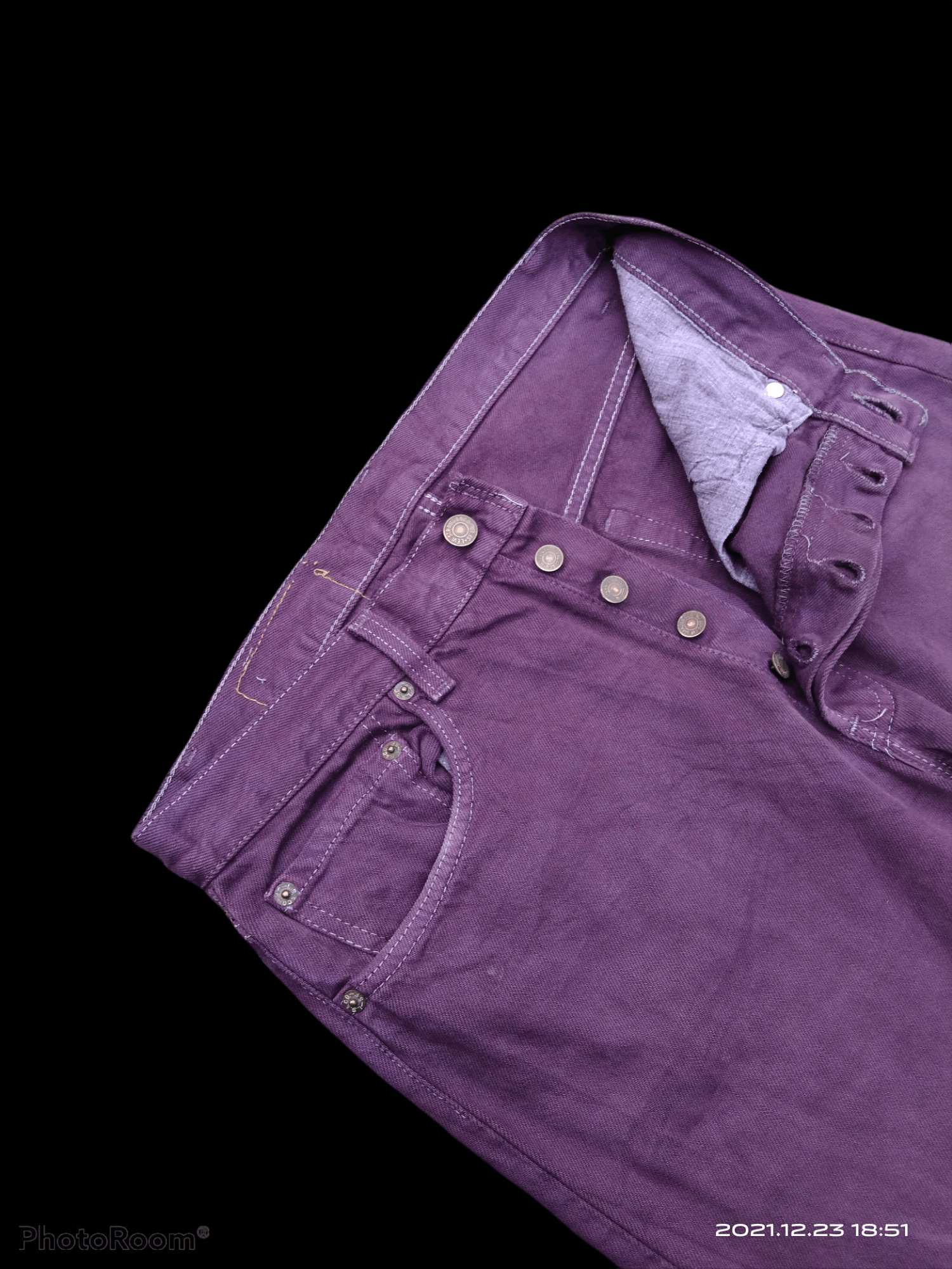 Levi's Vintage Clothing DiSTRESSED PURPLE VINTAGE 501 DENIM PANTS Size US 31 - 5 Thumbnail