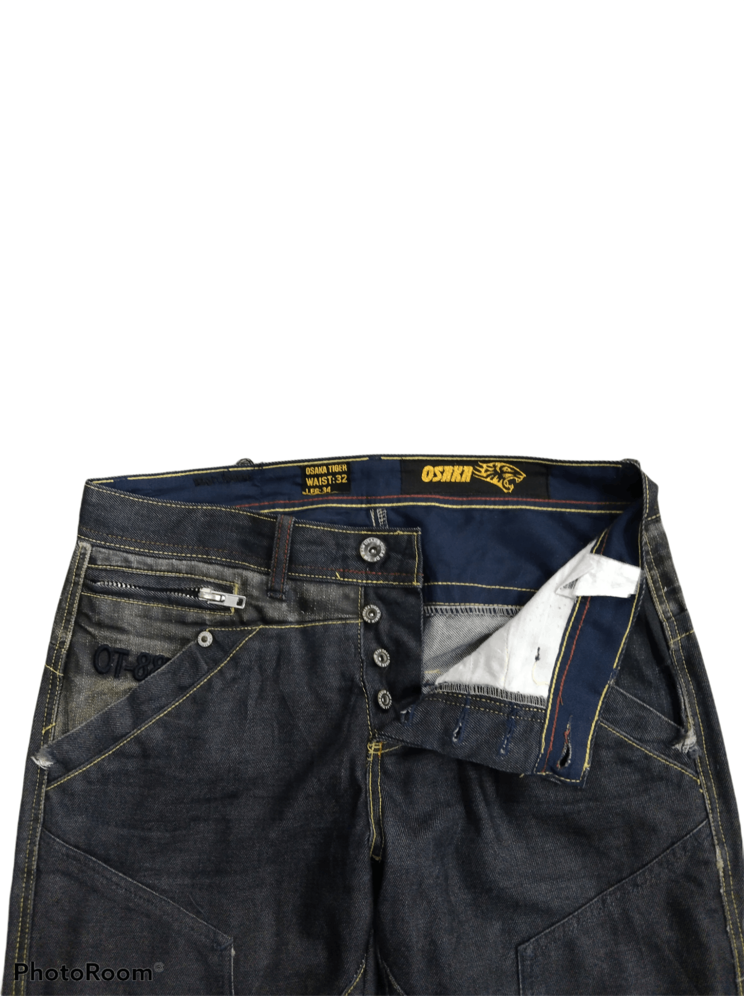 Japanese Brand OSAKA TIGER DOUBLE KNEE JAPANESE BRAND DENIM PANTS Size US 32 / EU 48 - 4 Thumbnail