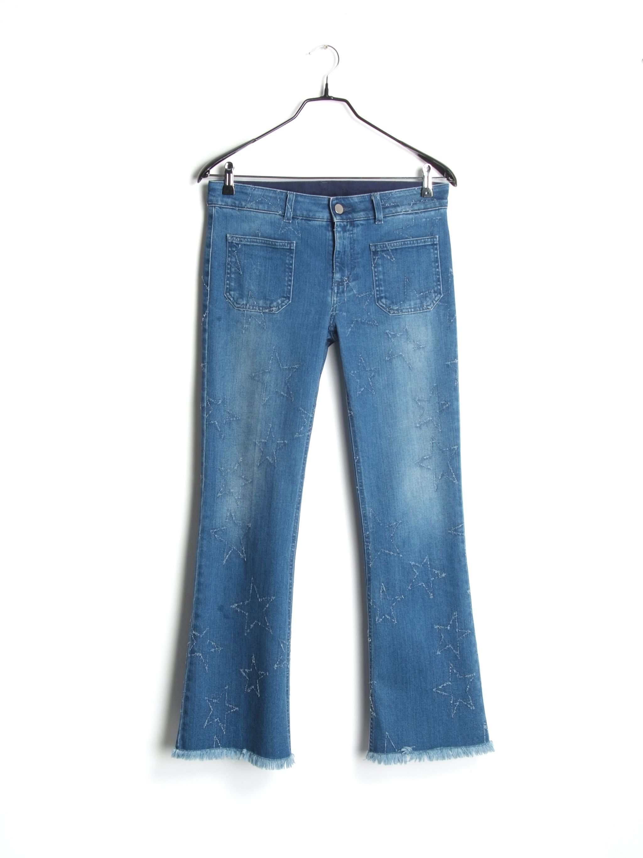 Stella McCartney STELLA MCCARTNEY Star patch flare jeans Size 29" - 2 Thumbnail