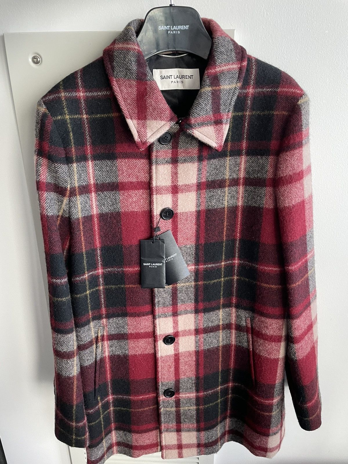 Hedi Slimane × Saint Laurent Paris × Yves Saint Laurent Rare $3,600 Value Super Runway Brand New Shearling Coat Size US M / EU 48-50 / 2 - 22 Thumbnail