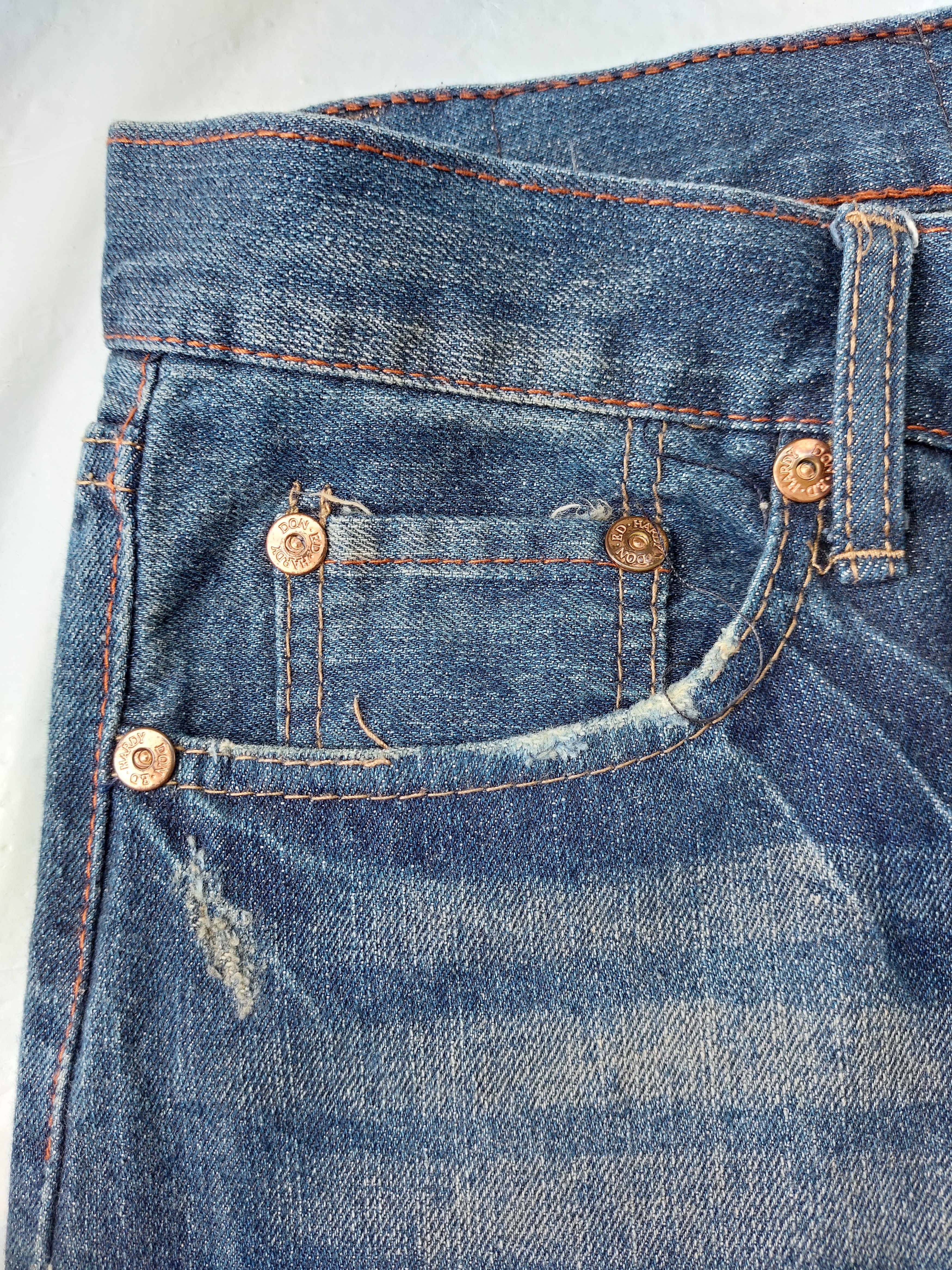 Christian Audigier ED HARDY by CHRISTIAN AUDIGIER distressed embroidered denim Size US 36 / EU 52 - 6 Thumbnail