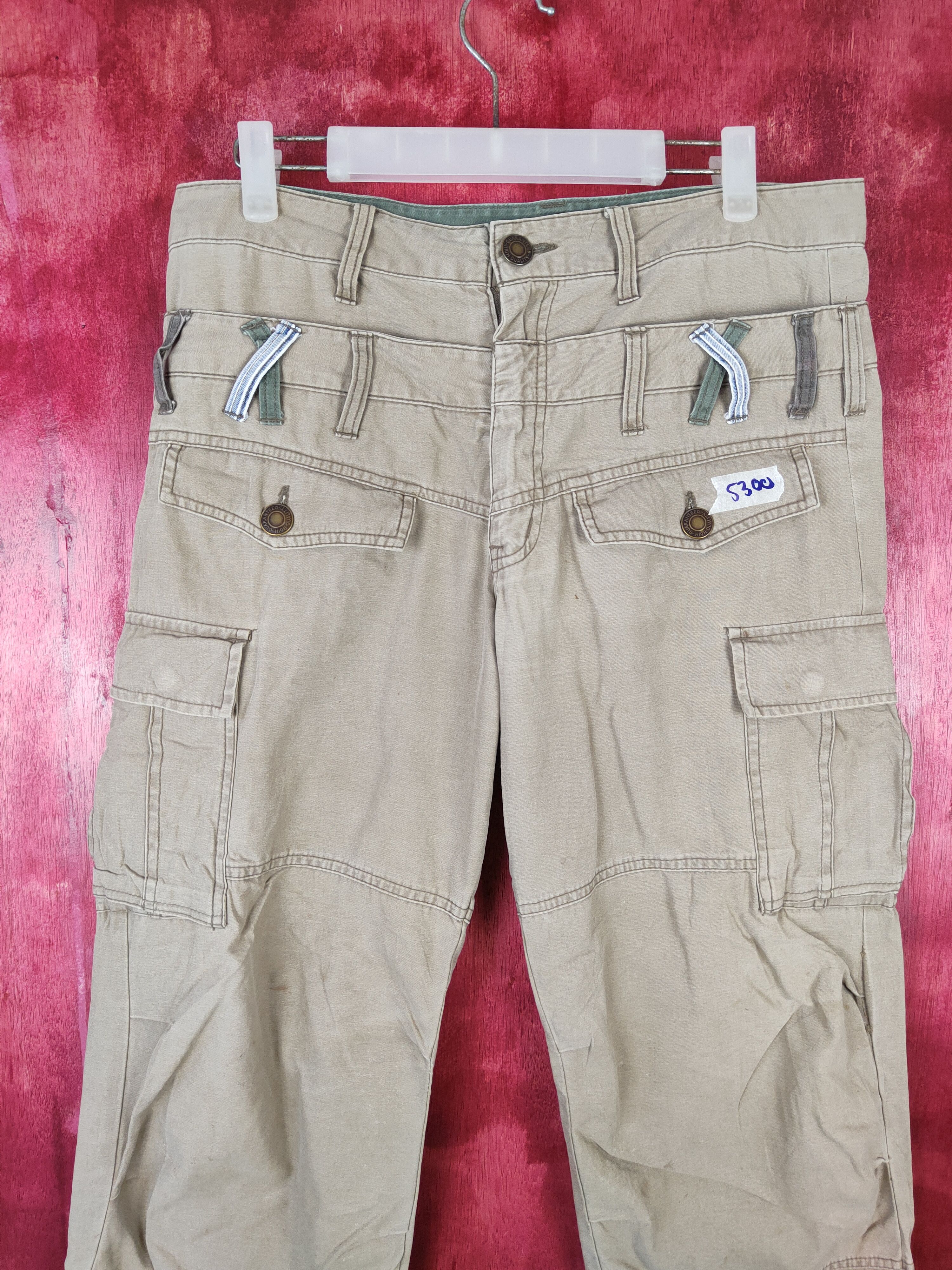 If Six Was Nine DL Japan double waist Brown Multi Pocket Cargo Pants #5300 Size US 32 / EU 48 - 2 Thumbnail