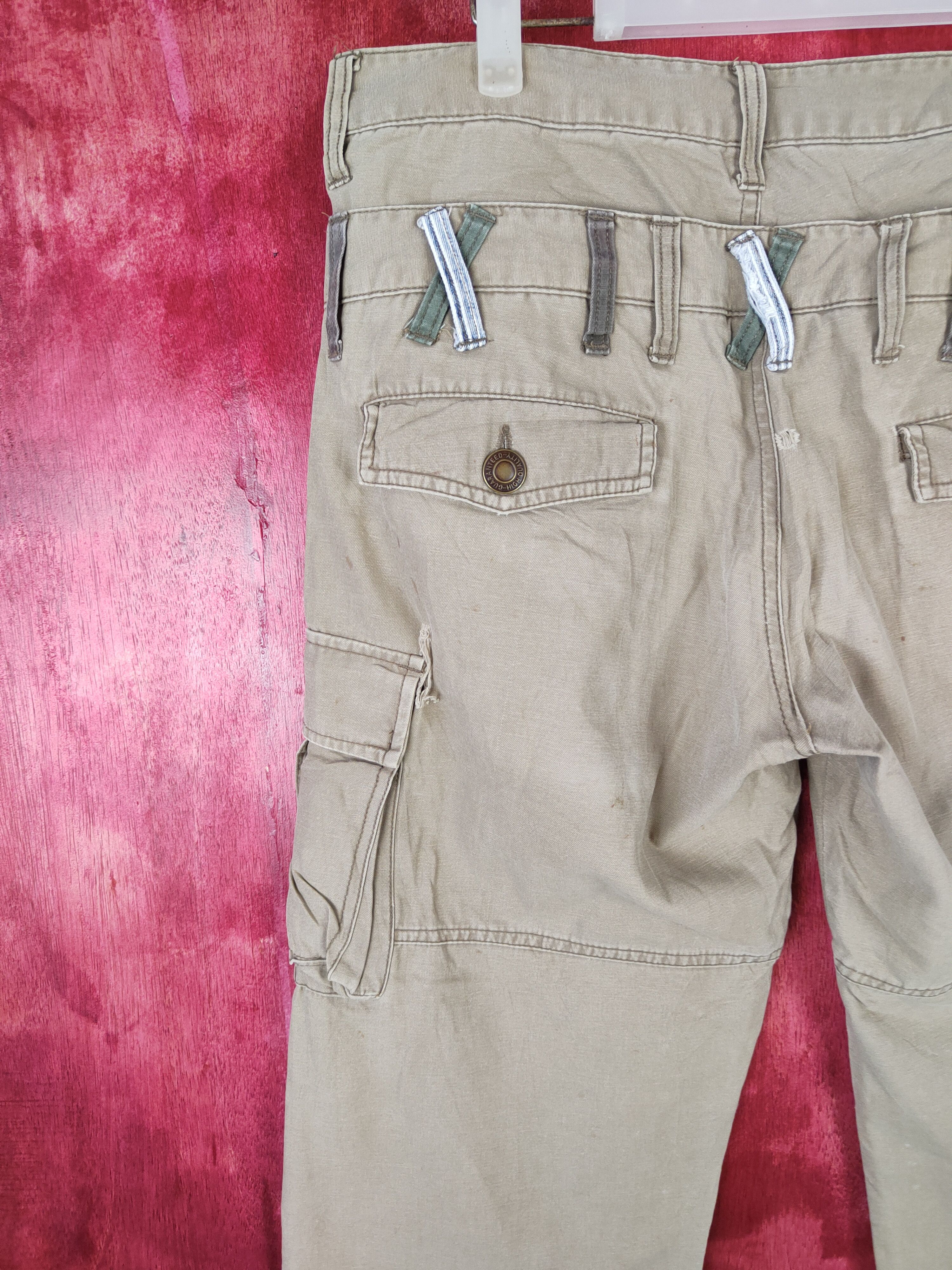 If Six Was Nine DL Japan double waist Brown Multi Pocket Cargo Pants #5300 Size US 32 / EU 48 - 8 Thumbnail