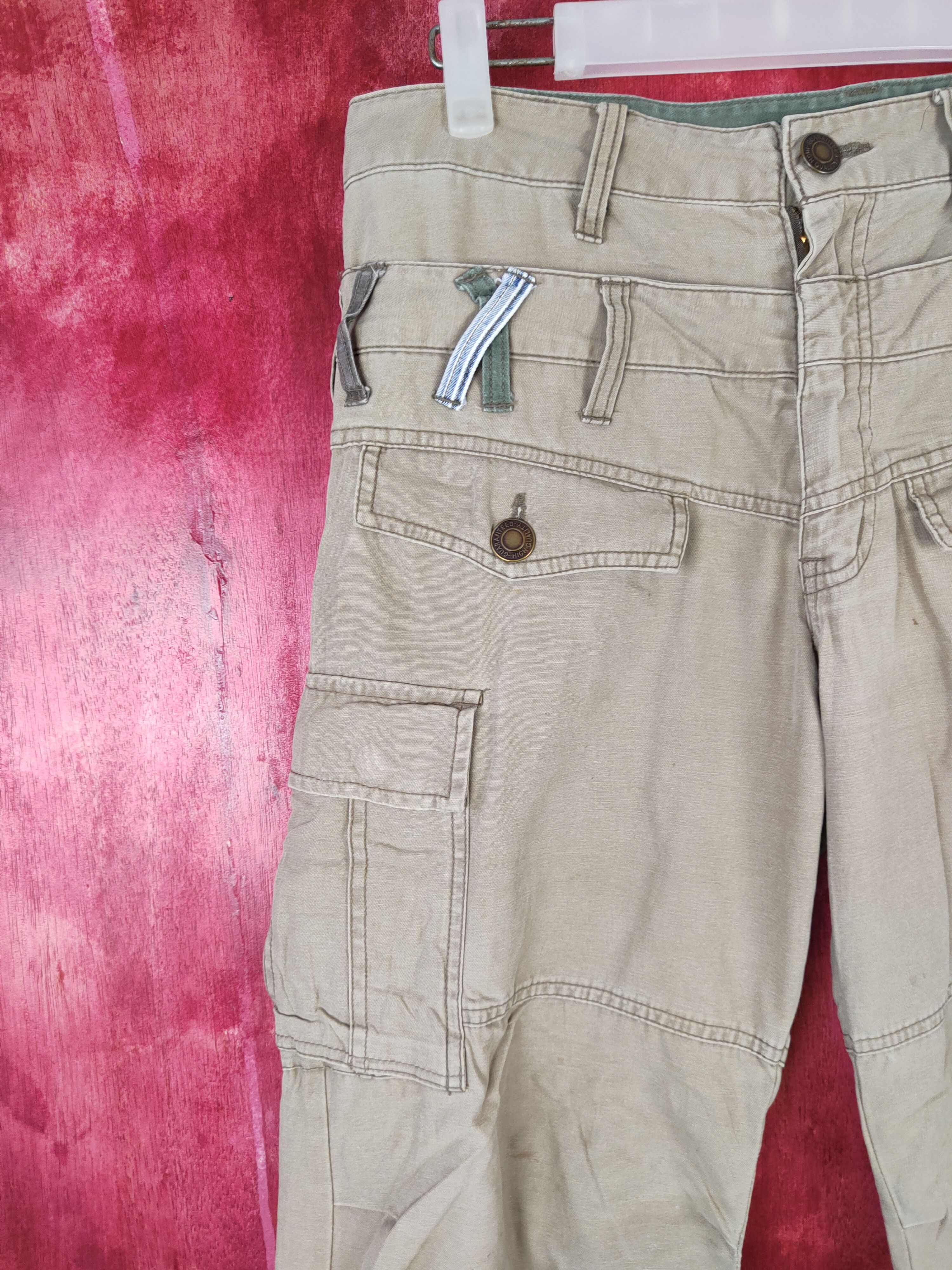 If Six Was Nine DL Japan double waist Brown Multi Pocket Cargo Pants #5300 Size US 32 / EU 48 - 3 Thumbnail