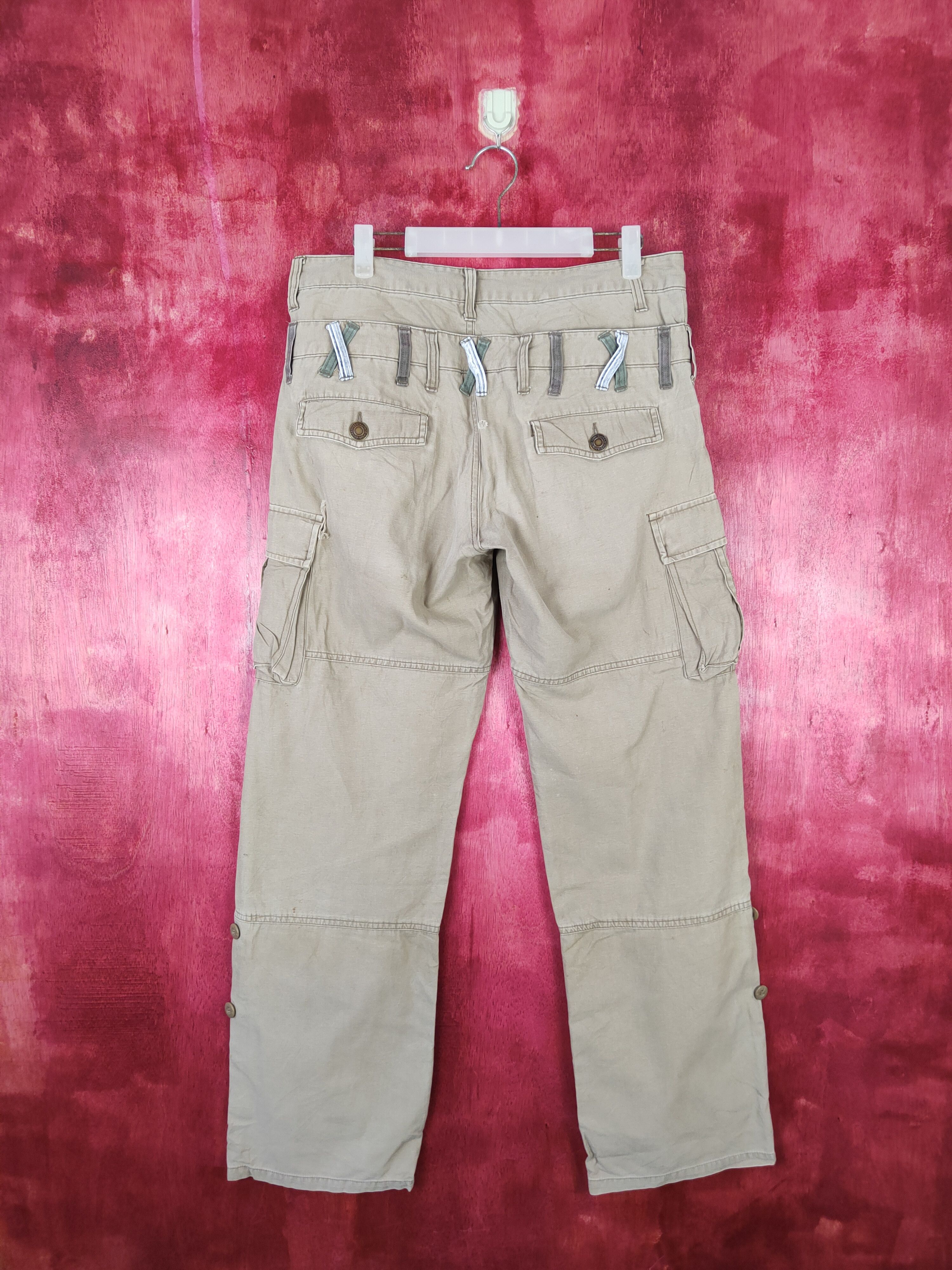 If Six Was Nine DL Japan double waist Brown Multi Pocket Cargo Pants #5300 Size US 32 / EU 48 - 7 Thumbnail