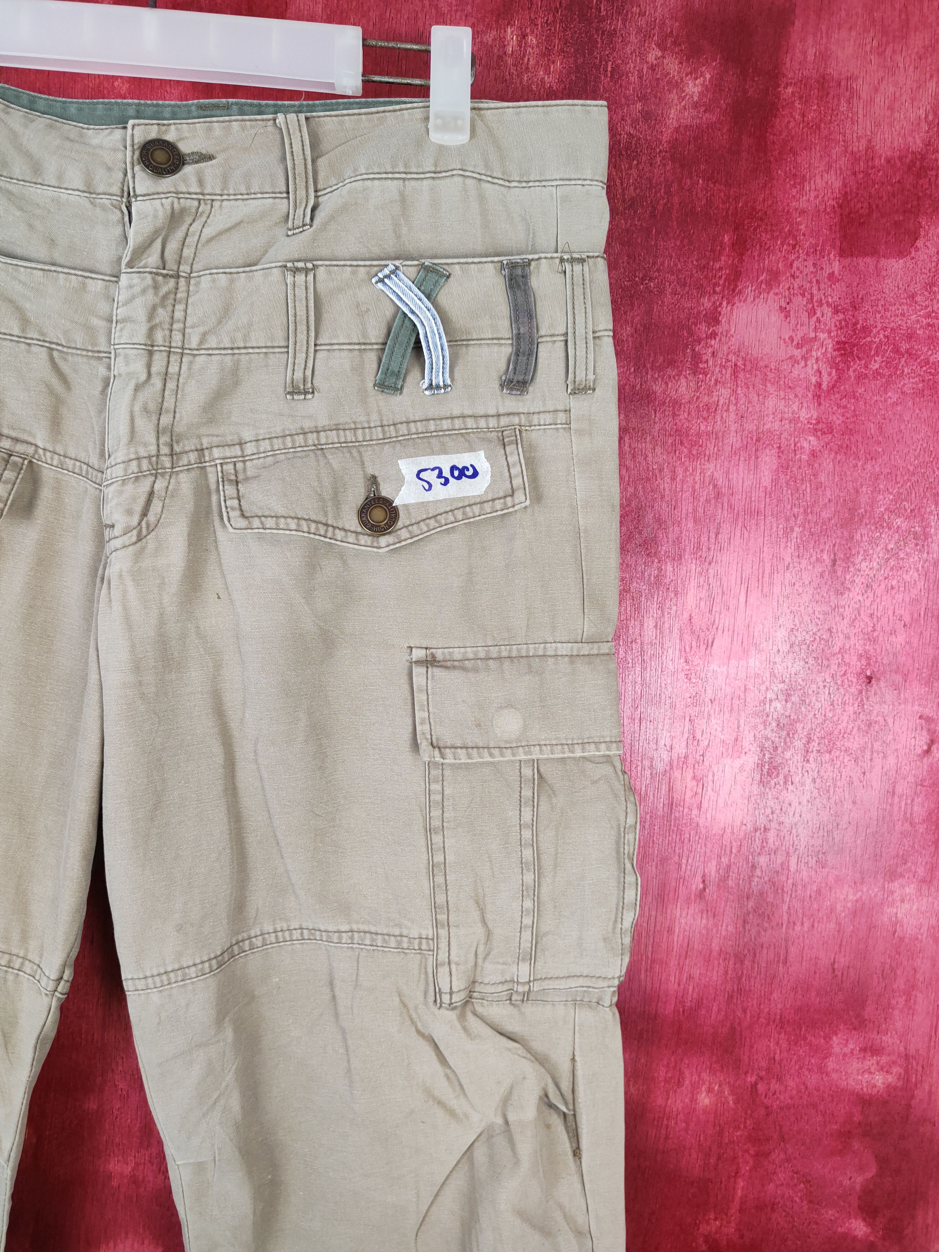 If Six Was Nine DL Japan double waist Brown Multi Pocket Cargo Pants #5300 Size US 32 / EU 48 - 5 Thumbnail