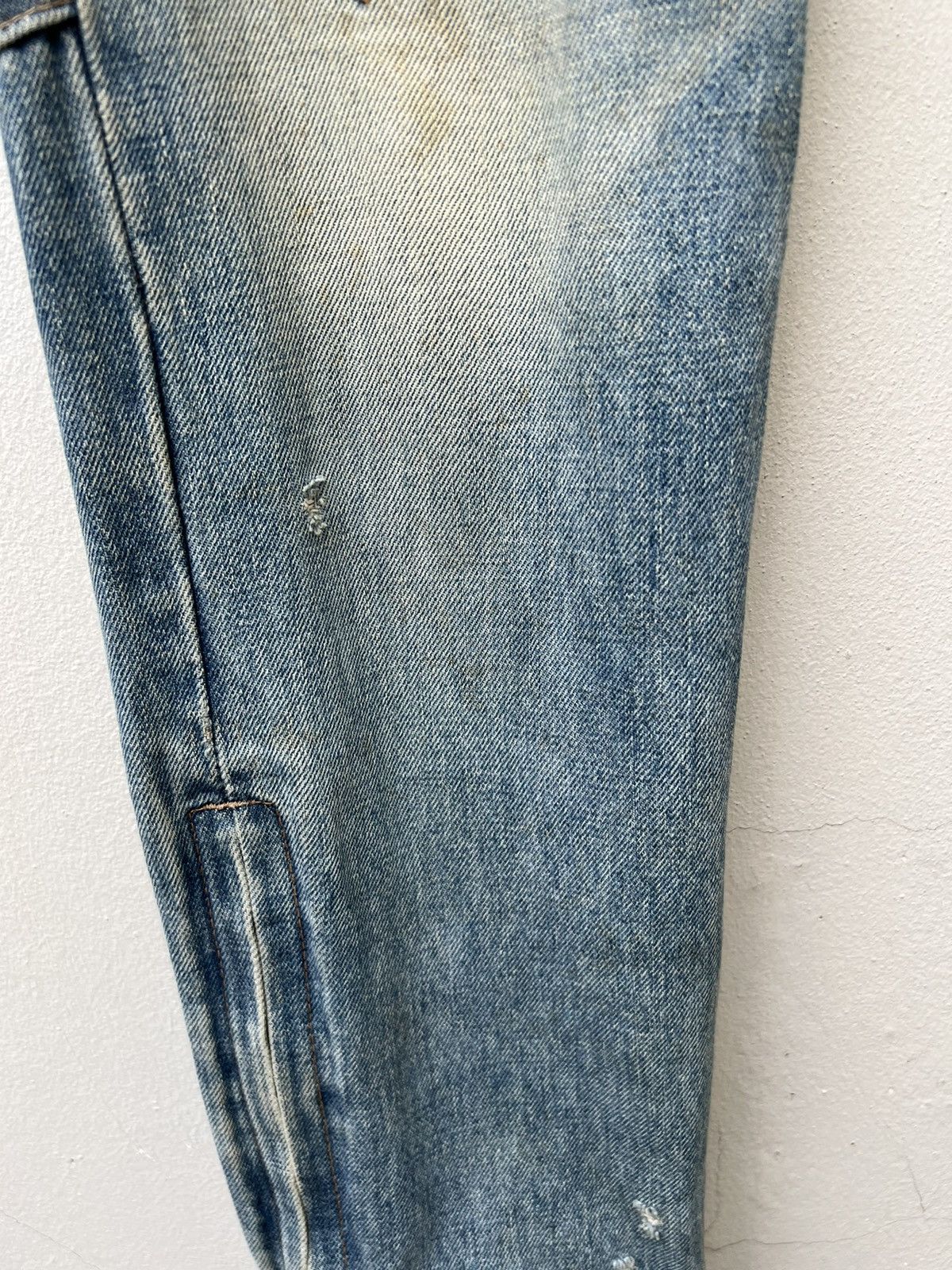 Vintage RNA Slang From Chaos Distressed Zippers Cargo Denim Size US 31 - 10 Thumbnail