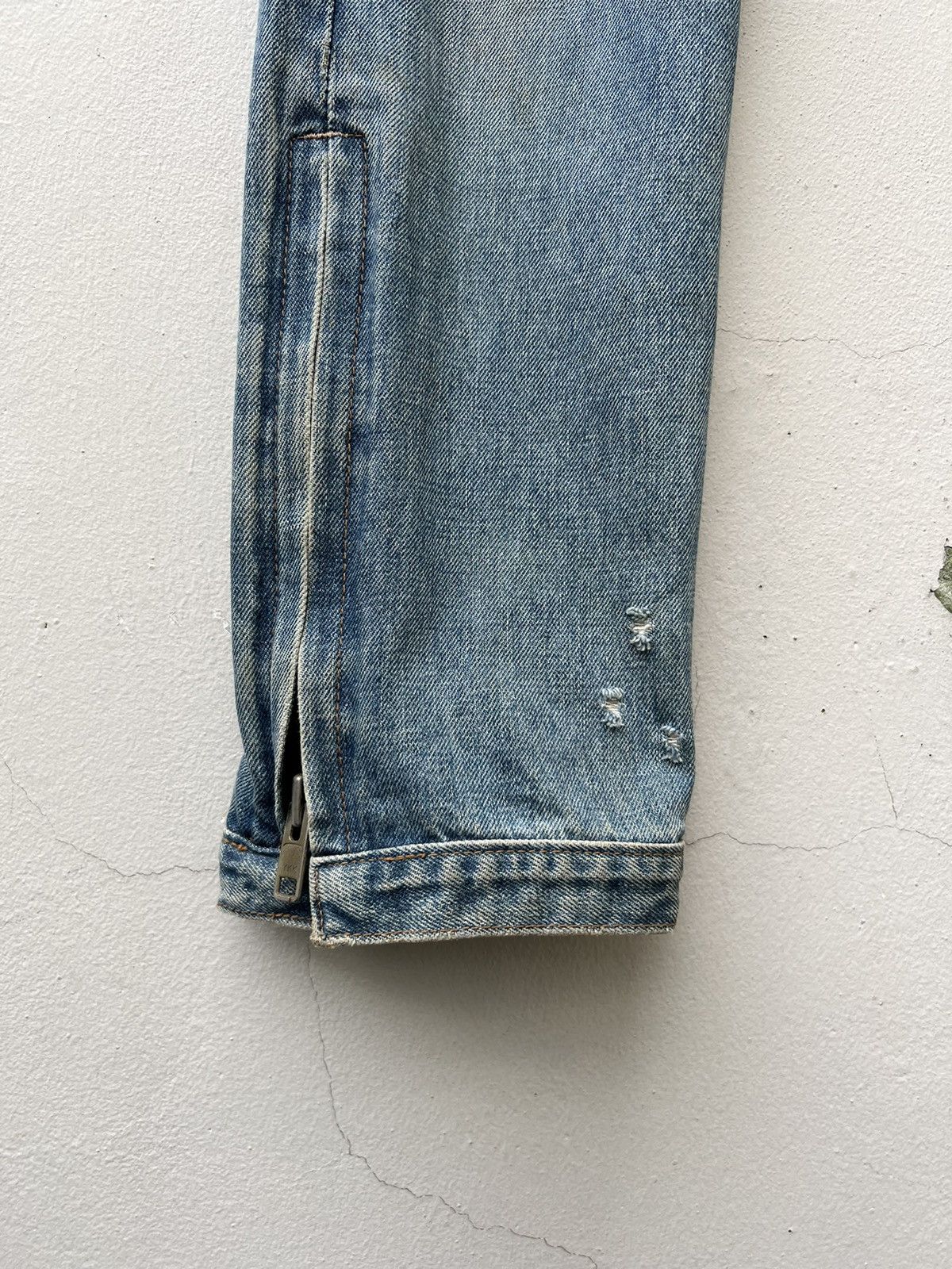Vintage RNA Slang From Chaos Distressed Zippers Cargo Denim Size US 31 - 11 Thumbnail