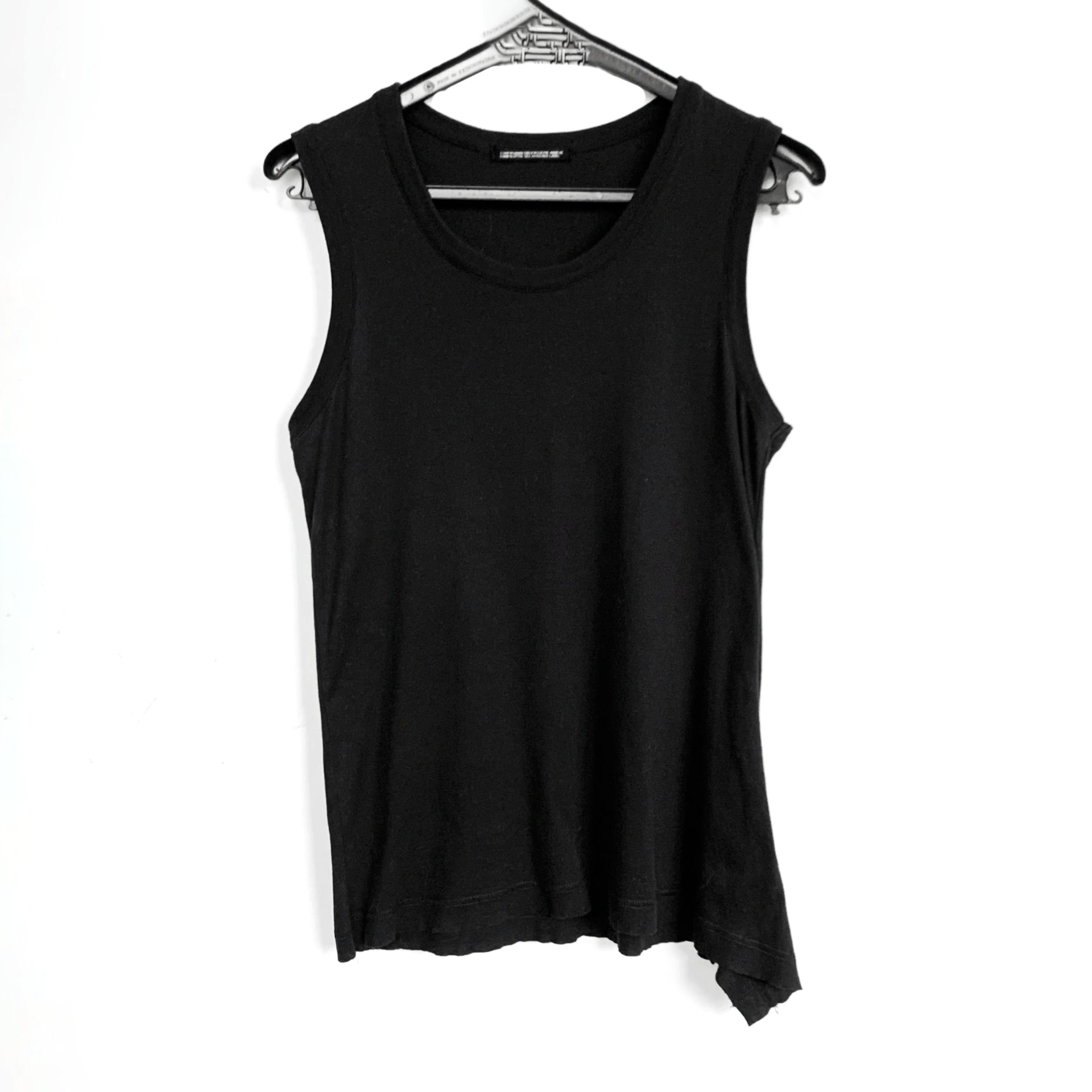 Yohji Yamamoto Yohji Yamamoto Sleeveless Asymmetrical Top Vintage Black Size US M / EU 48-50 / 2 - 8 Thumbnail