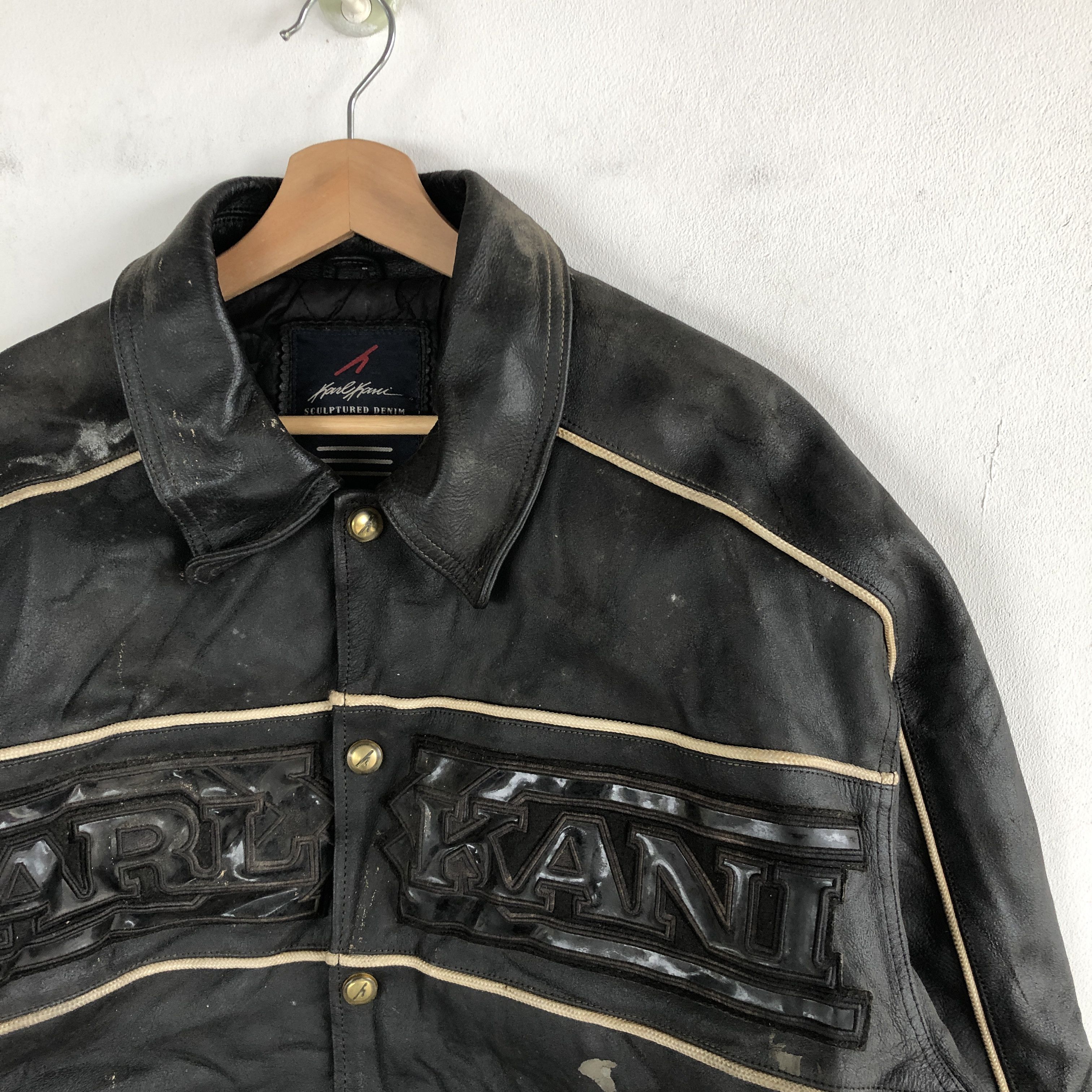 Vintage Karl Kani Leather Jacket Genuine Leather Jacket