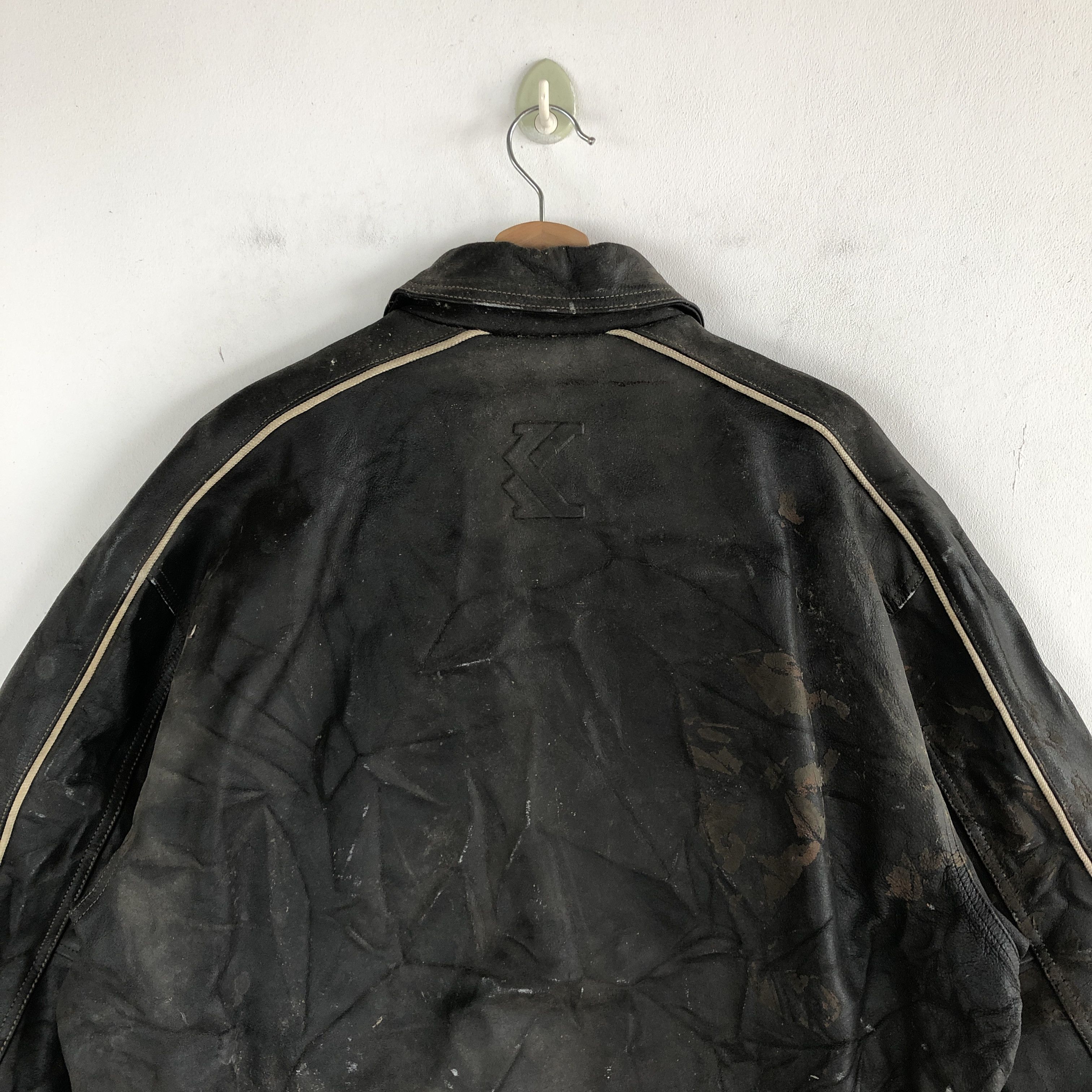 Karl Kani Vintage Karl Kani Leather Jacket Genuine Leather Jacket Size US XL / EU 56 / 4 - 7 Thumbnail