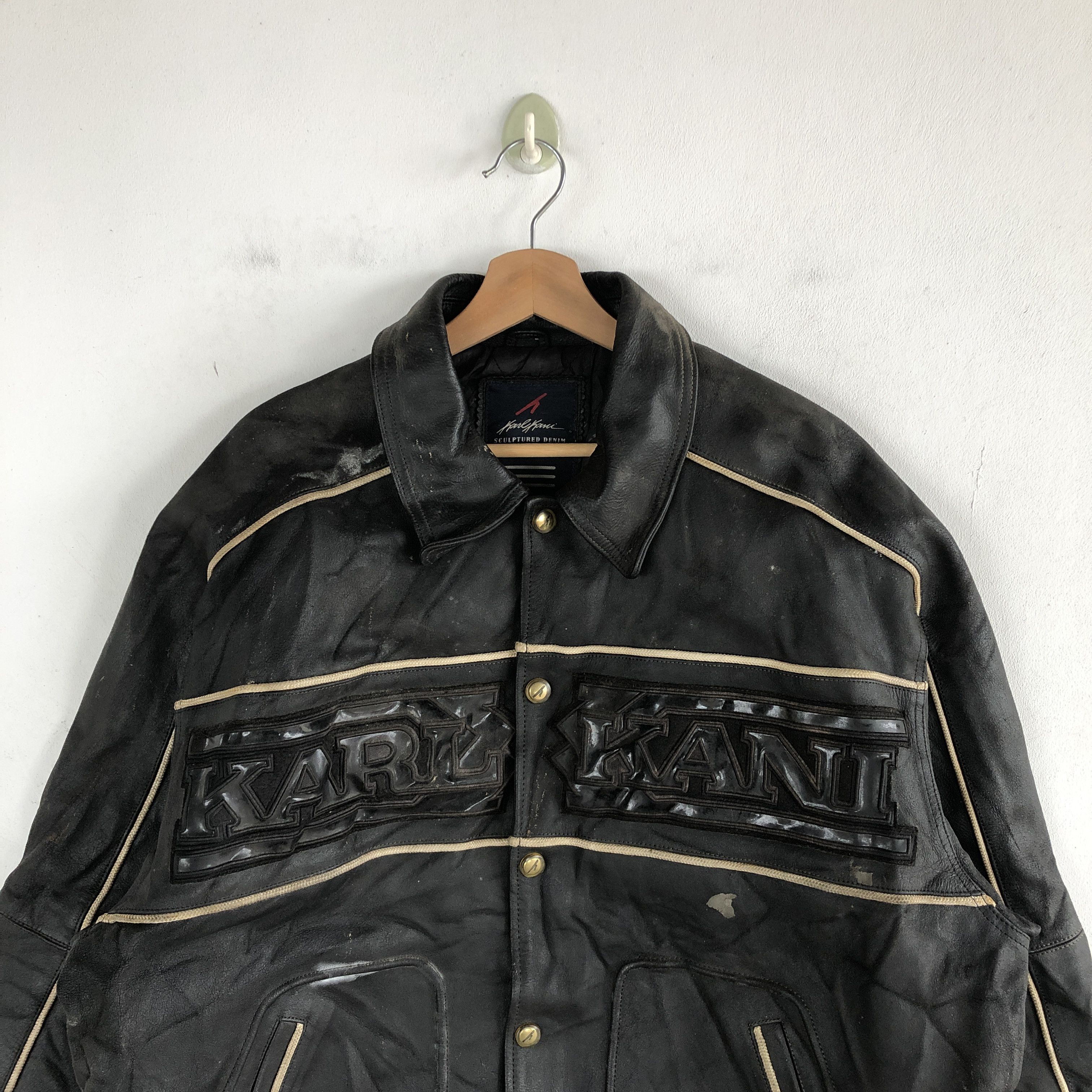 Karl Kani Vintage Karl Kani Leather Jacket Genuine Leather Jacket Size US XL / EU 56 / 4 - 3 Thumbnail