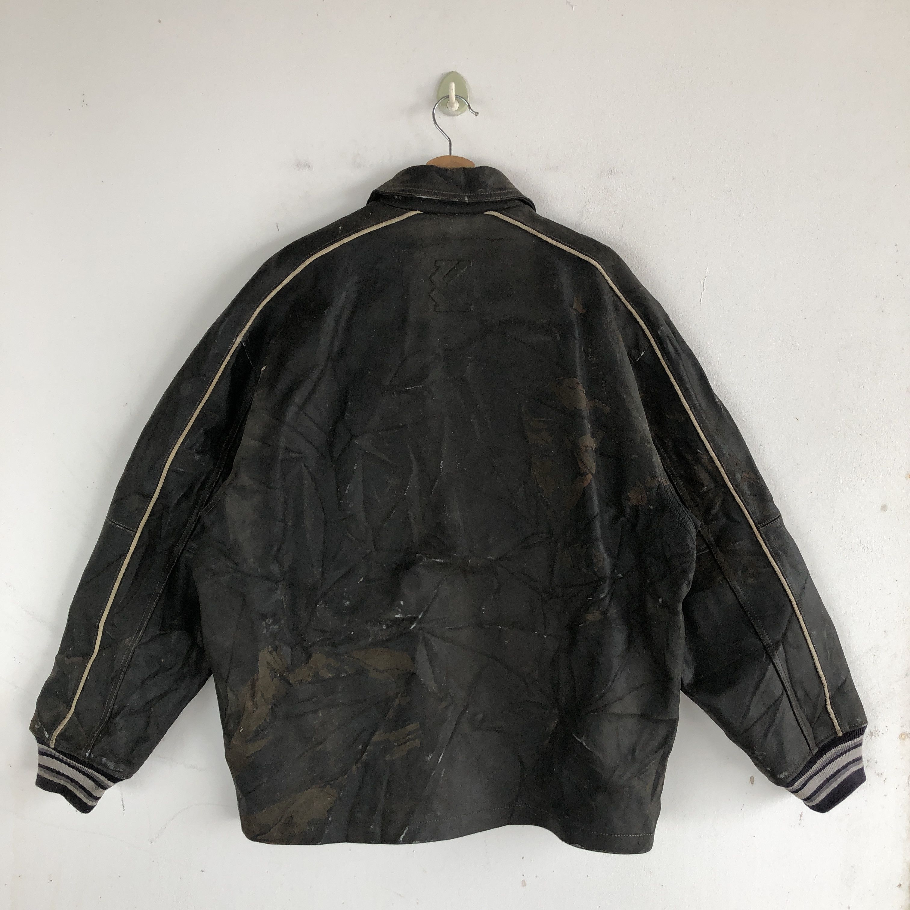 Karl Kani Vintage Karl Kani Leather Jacket Genuine Leather Jacket Size US XL / EU 56 / 4 - 2 Thumbnail