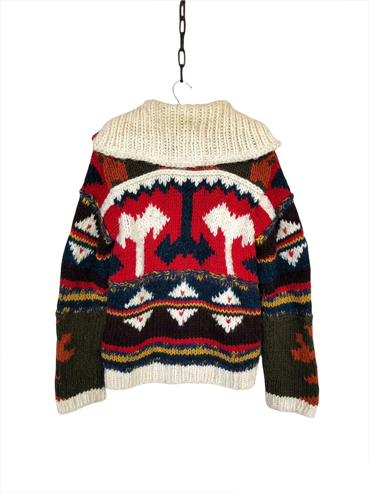 Dolce & Gabbana OG D&G 🇮🇹 Native Print Mohair Shawl Collar Knit Sweater Size US M / EU 48-50 / 2 - 3 Thumbnail