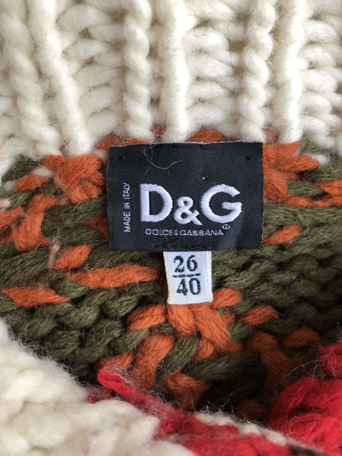 Dolce & Gabbana OG D&G 🇮🇹 Native Print Mohair Shawl Collar Knit Sweater Size US M / EU 48-50 / 2 - 7 Thumbnail