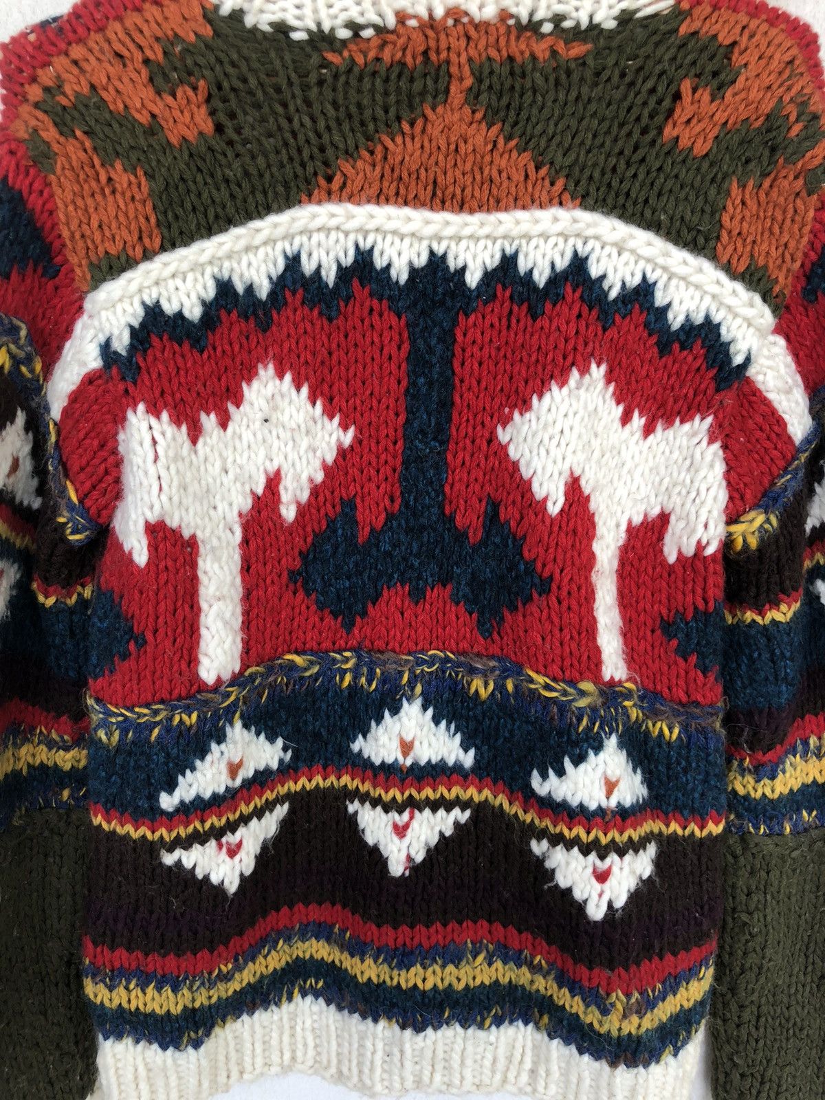 Dolce & Gabbana OG D&G 🇮🇹 Native Print Mohair Shawl Collar Knit Sweater Size US M / EU 48-50 / 2 - 5 Thumbnail