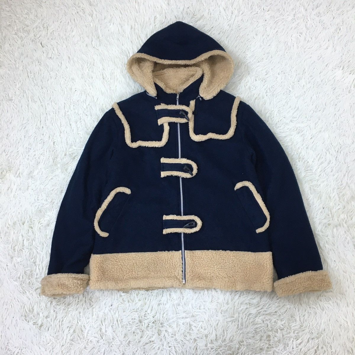 Japanese Brand Made in Japan Sherpa Fleece Hoodie Size US M / EU 48-50 / 2 - 2 Thumbnail