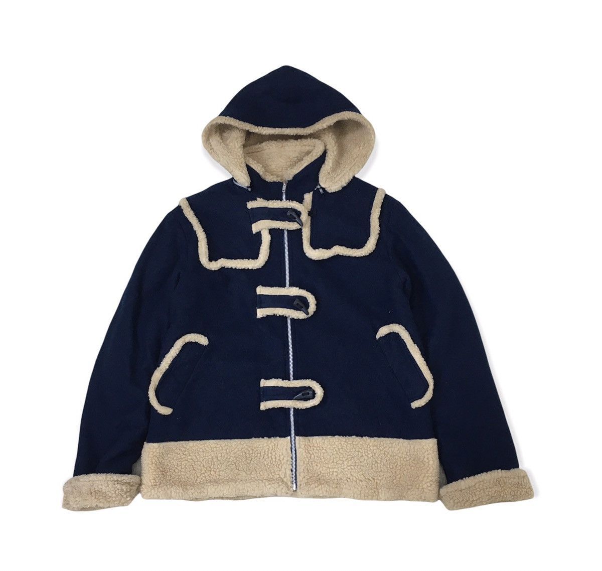 Japanese Brand Made in Japan Sherpa Fleece Hoodie Size US M / EU 48-50 / 2 - 1 Thumbnail