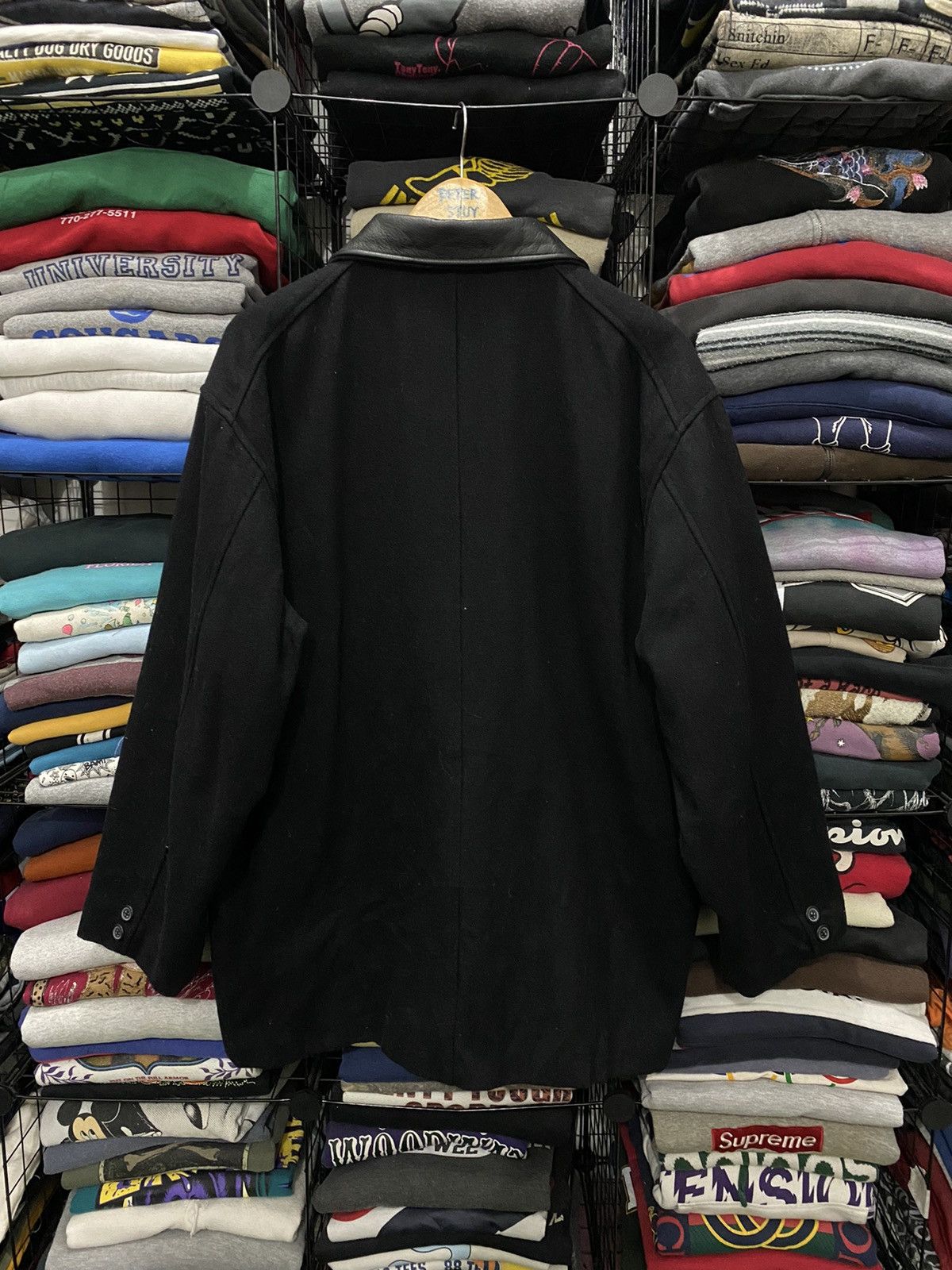 Japanese Brand Corsaire wool jacket leather collar Size US L / EU 52-54 / 3 - 4 Thumbnail
