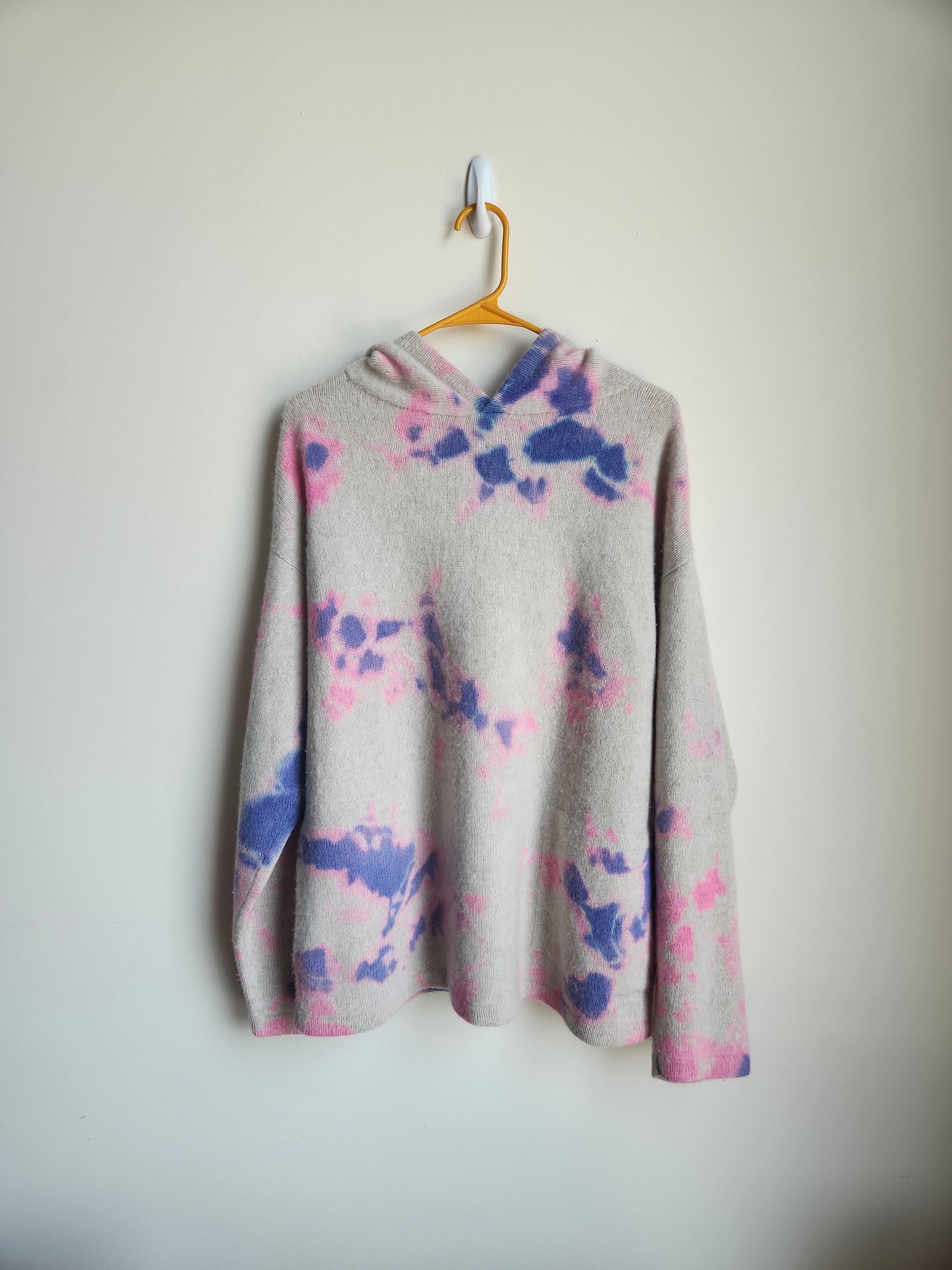 image of The Elder Statesman Tie Dyed Cashmere Hoodie, Men's (Size Large)