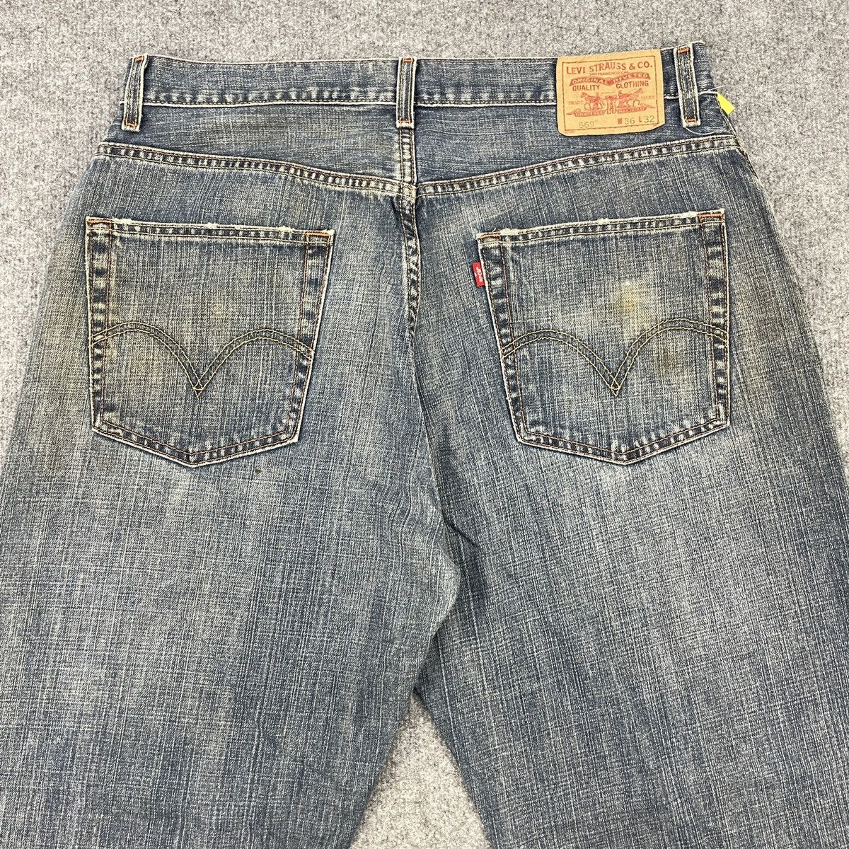 Levi's × Vintage Vintage Levi's 569 Faded Blue Jeans wc-230 Size US 35 - 3 Thumbnail