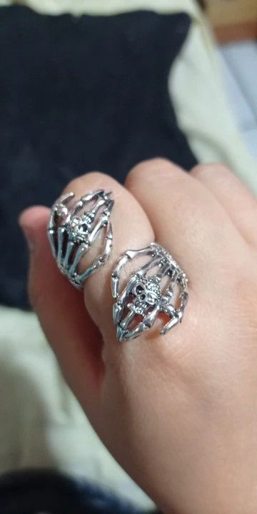 Jewelry Exaggerated Skeleton Hug Ring Size ONE SIZE - 2 Thumbnail