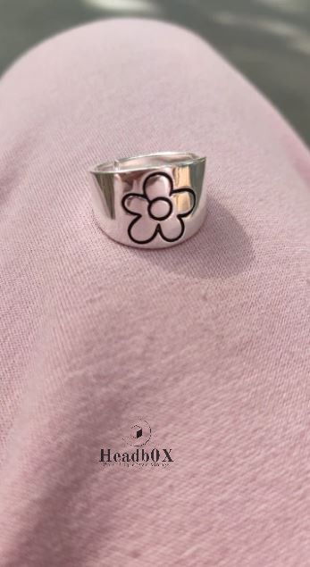 Vintage Geometric Flower Adjustable Ring Size ONE SIZE - 5 Thumbnail