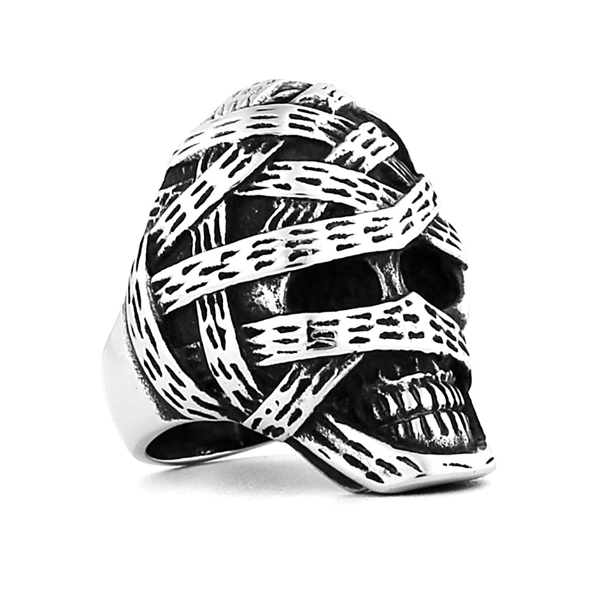 Jewelry Ancient Egypt Mummy Skull Ring Size ONE SIZE - 3 Thumbnail