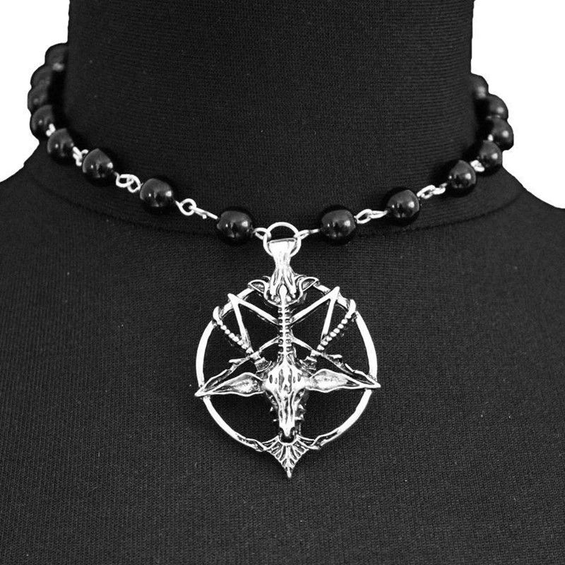 Jewelry Skull Round Goat Head Necklace Size ONE SIZE - 1 Thumbnail