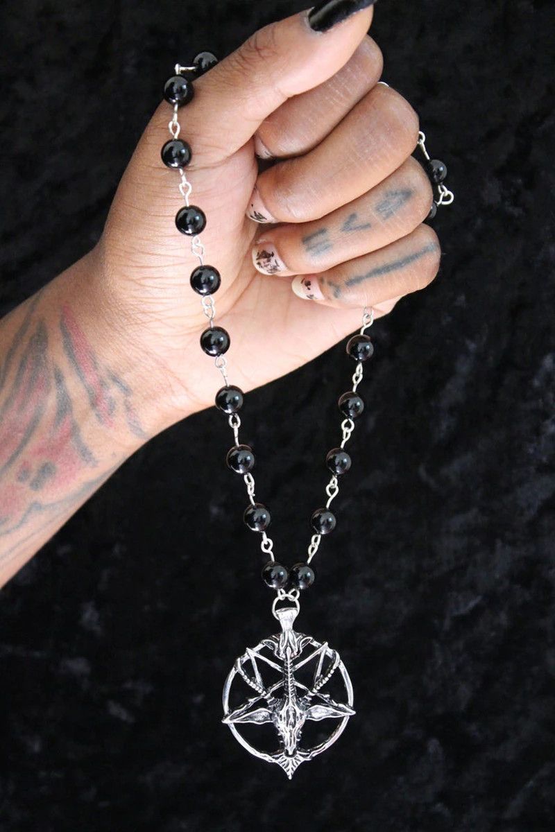 Jewelry Skull Round Goat Head Necklace Size ONE SIZE - 2 Thumbnail