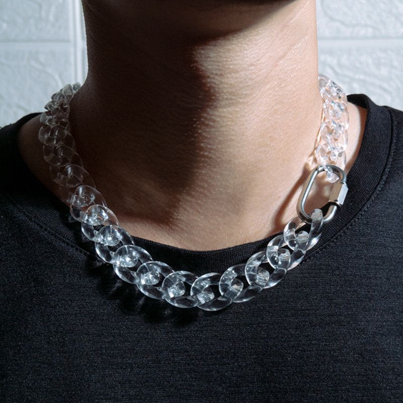 Jewelry Transparent Acrylic Chains Necklace Size ONE SIZE - 1 Thumbnail
