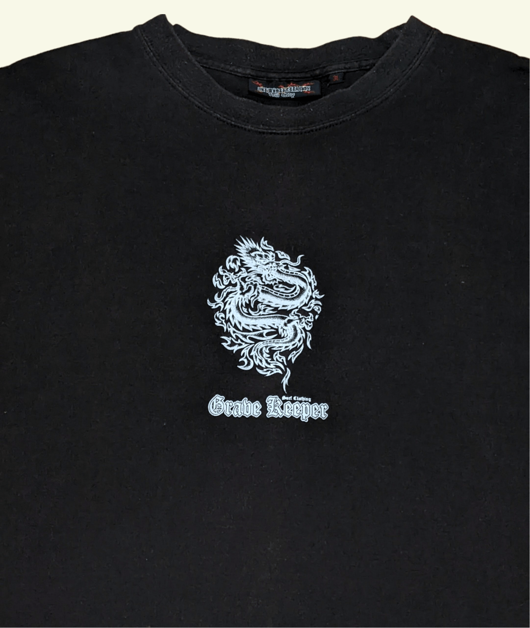 Japanese Brand × Vintage Vintage 90s Grave Keeper Surfboards Dragon T shirt Size US XL / EU 56 / 4 - 4 Thumbnail