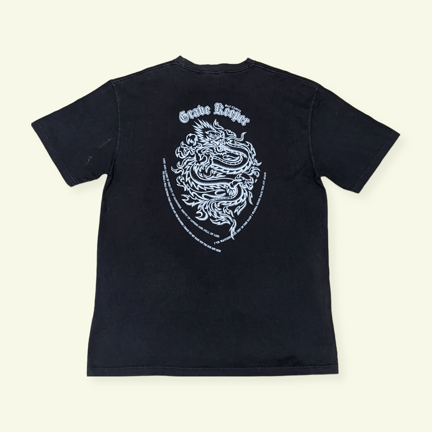 Japanese Brand × Vintage Vintage 90s Grave Keeper Surfboards Dragon T shirt Size US XL / EU 56 / 4 - 2 Thumbnail