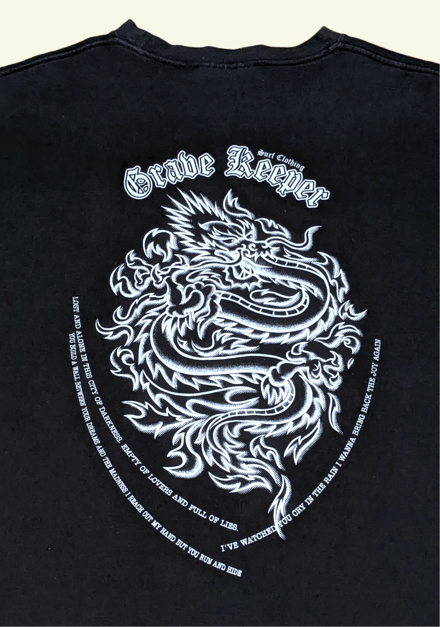 Japanese Brand × Vintage Vintage 90s Grave Keeper Surfboards Dragon T shirt Size US XL / EU 56 / 4 - 1 Thumbnail