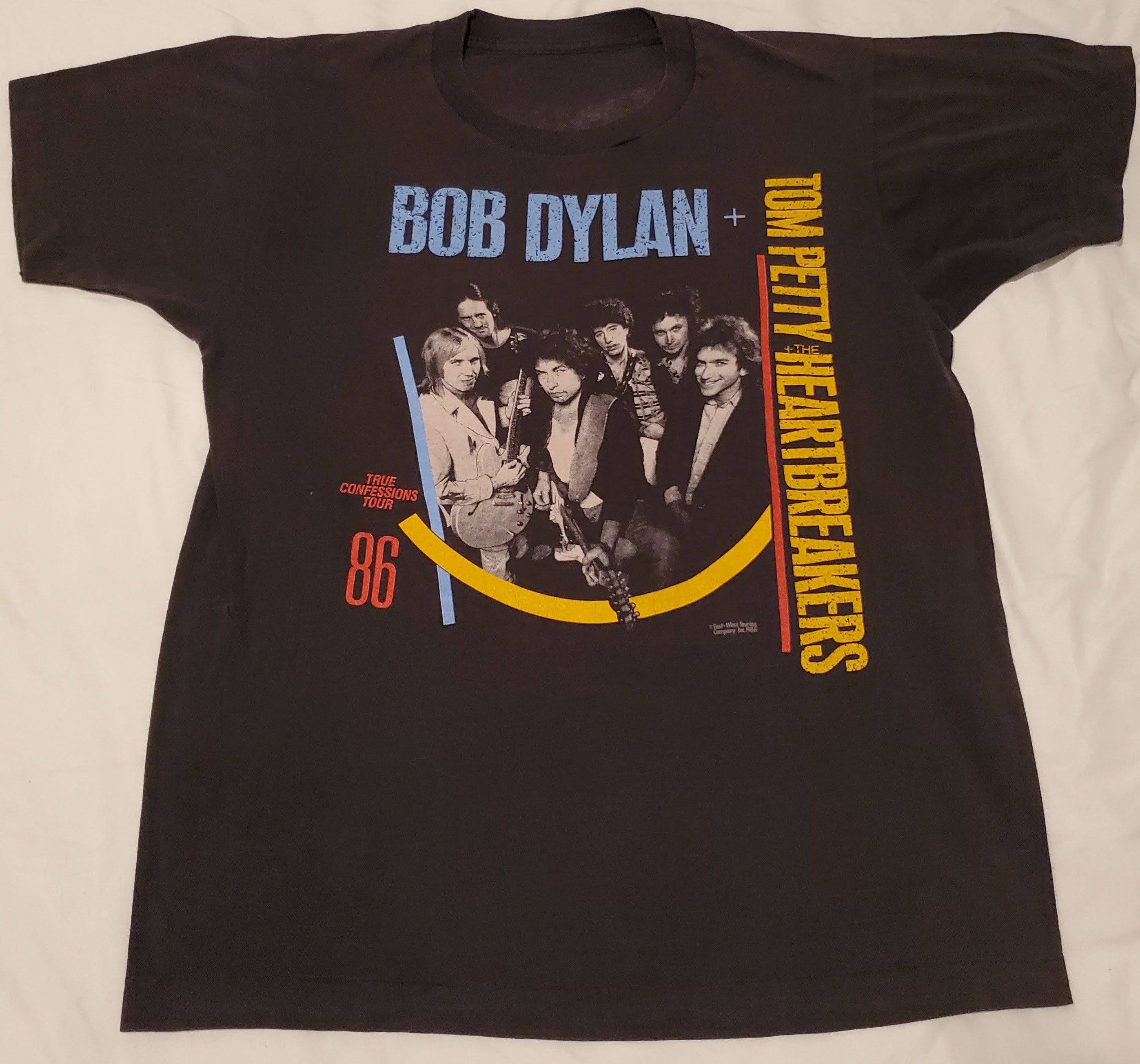 Band Tees × Vintage Bob Dylan Tom Petty 1986 True Confessions Tour Vintage Size US M / EU 48-50 / 2 - 1 Thumbnail