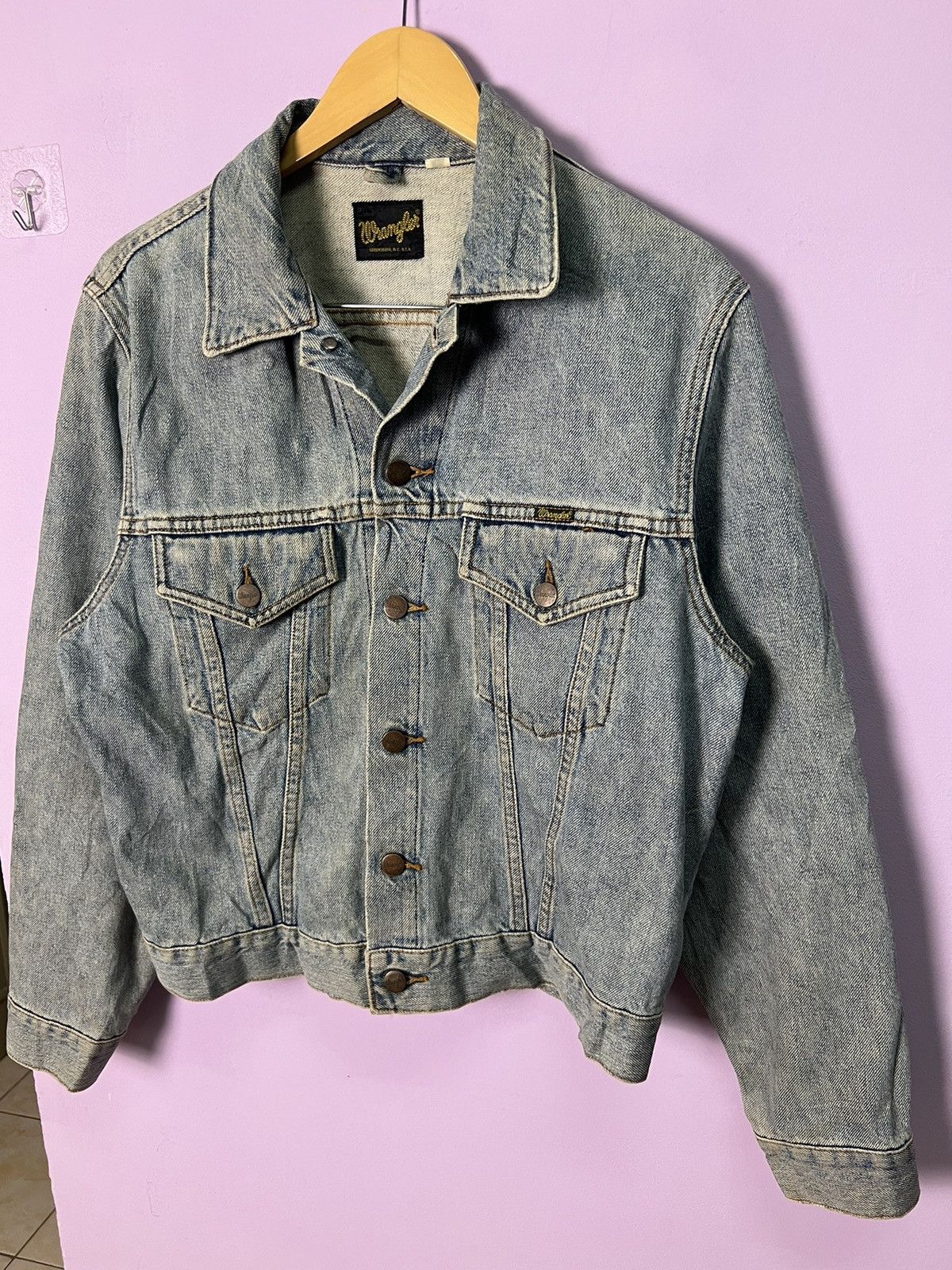 Wrangler 🔥Vintage 70s Wrangler Trucker Denim Size US S / EU 44-46 / 1 - 6 Thumbnail