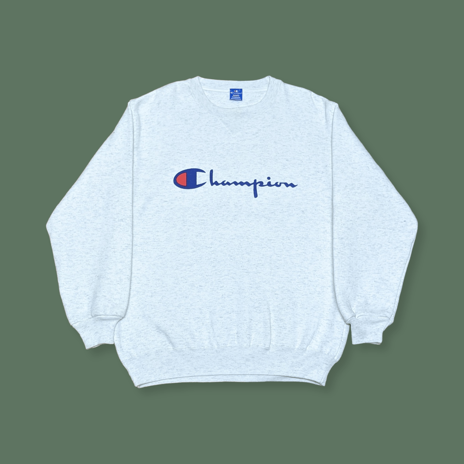 Champion × Vintage Vintage 90s Champion Heather Grey Made in USA Sweatshirt Size US M / EU 48-50 / 2 - 1 Thumbnail