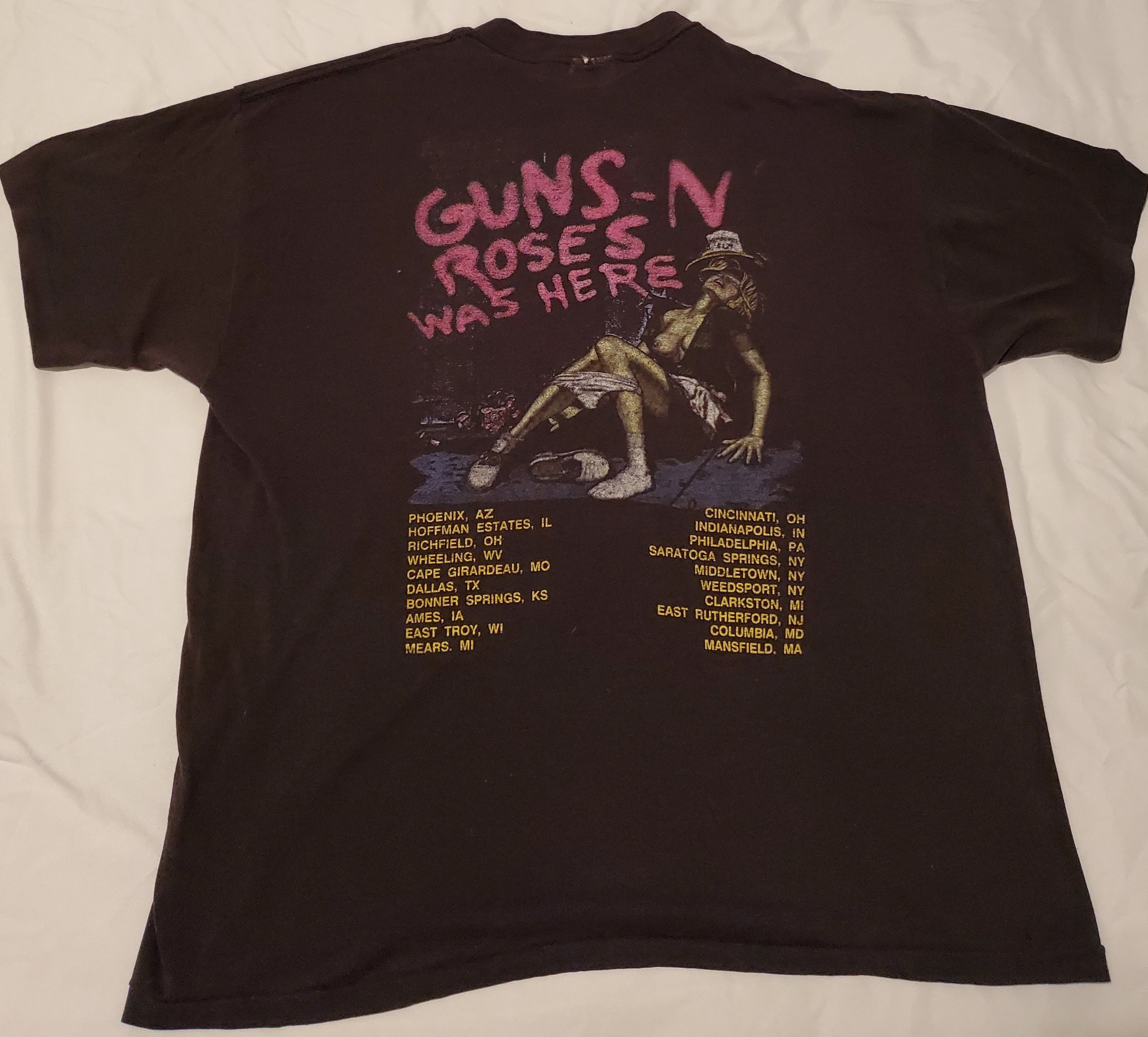 Band Tees × Vintage Vintage 1987 Guns N Roses GNR Tour Shirt Size US XL / EU 56 / 4 - 2 Thumbnail