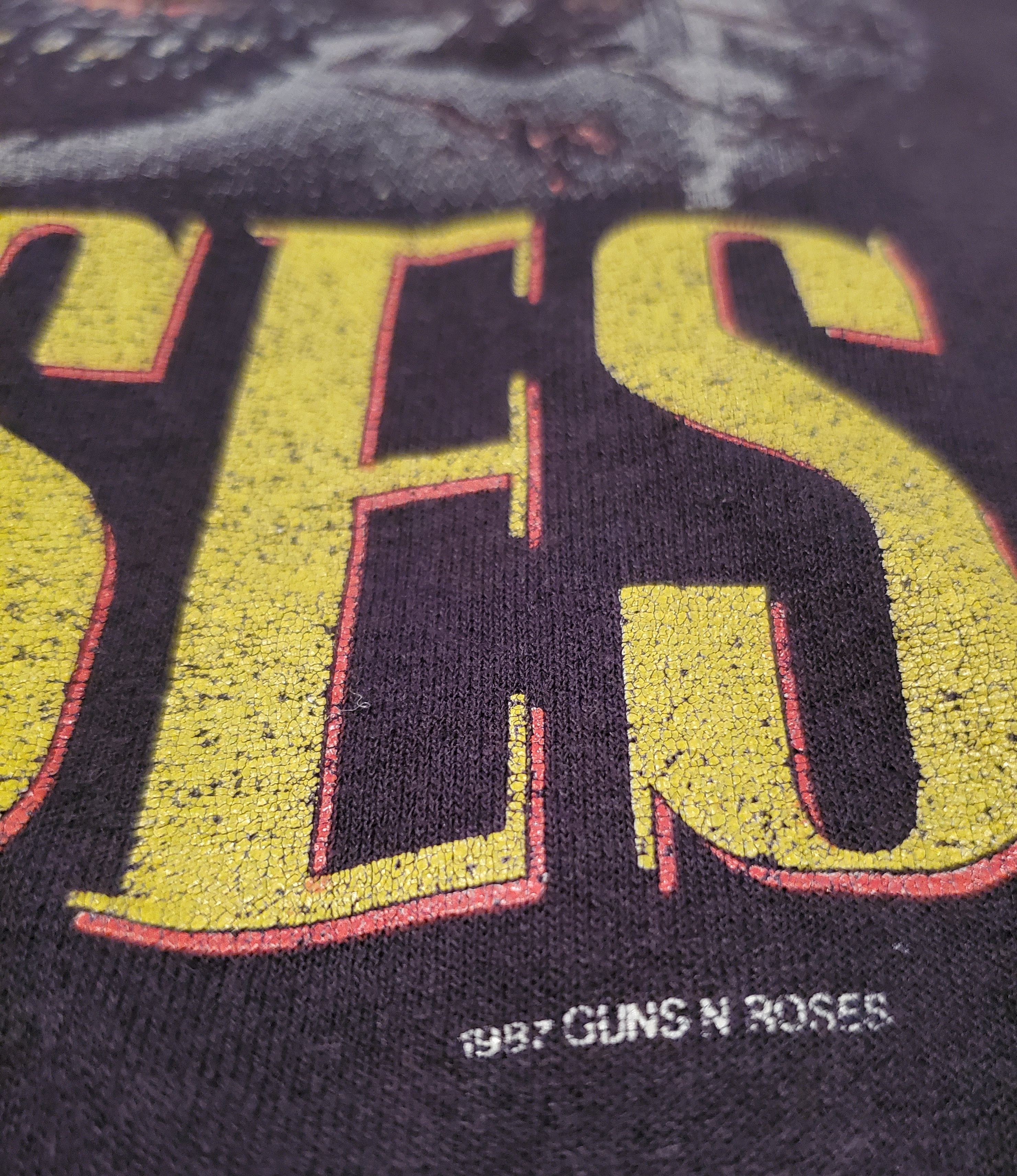 Band Tees × Vintage Vintage 1987 Guns N Roses GNR Tour Shirt Size US XL / EU 56 / 4 - 5 Thumbnail