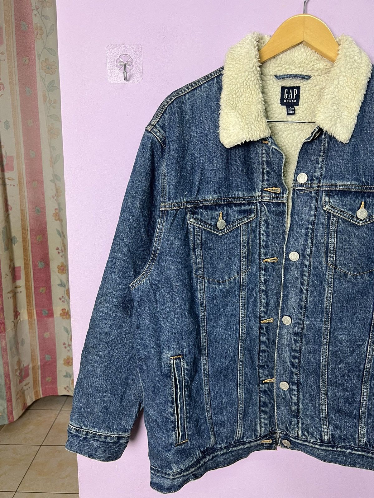 Gap 🔥Gap Denim Sherpa Jacket Size US S / EU 44-46 / 1 - 3 Thumbnail