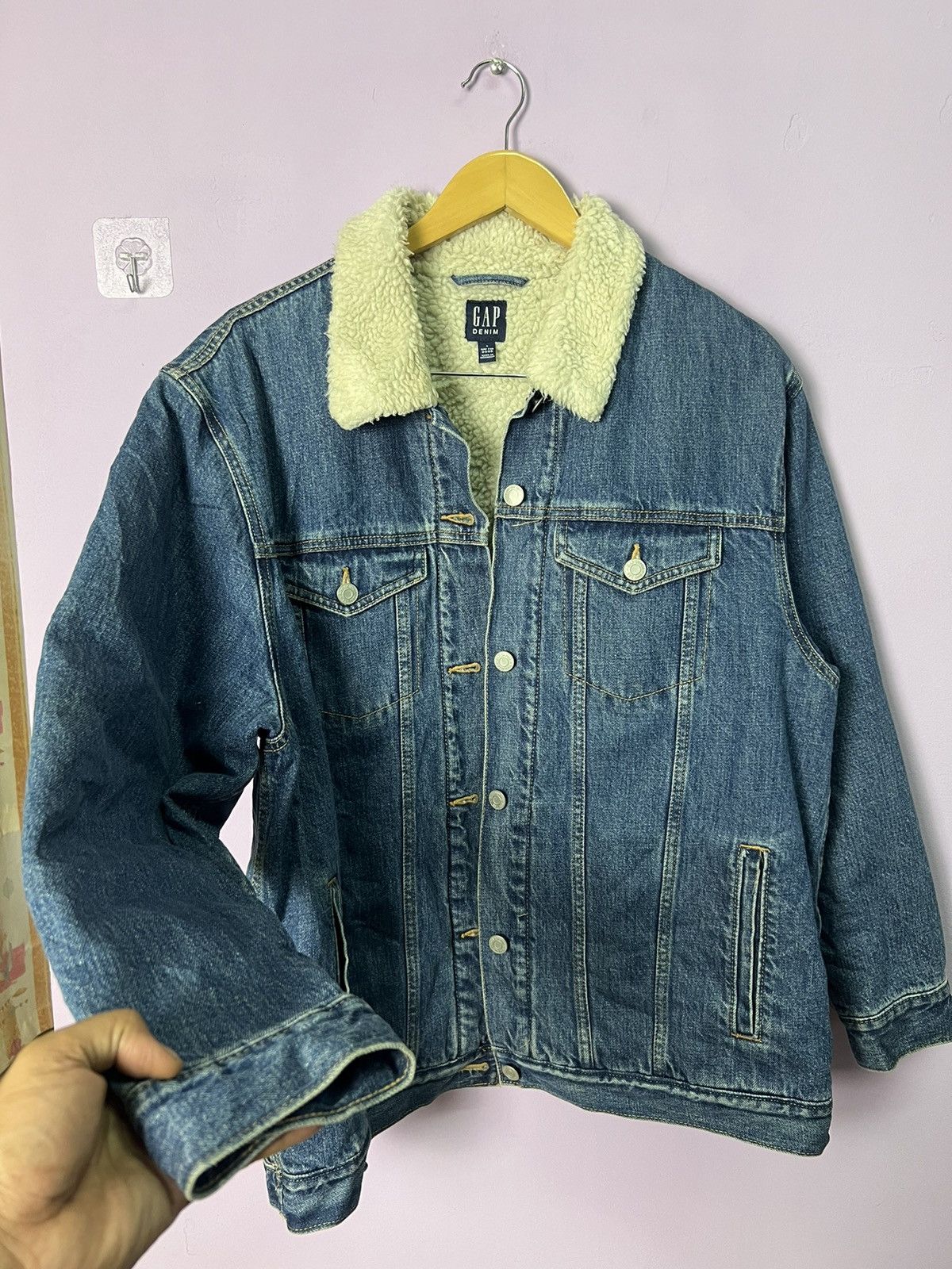 🔥Gap Denim Sherpa Jacket