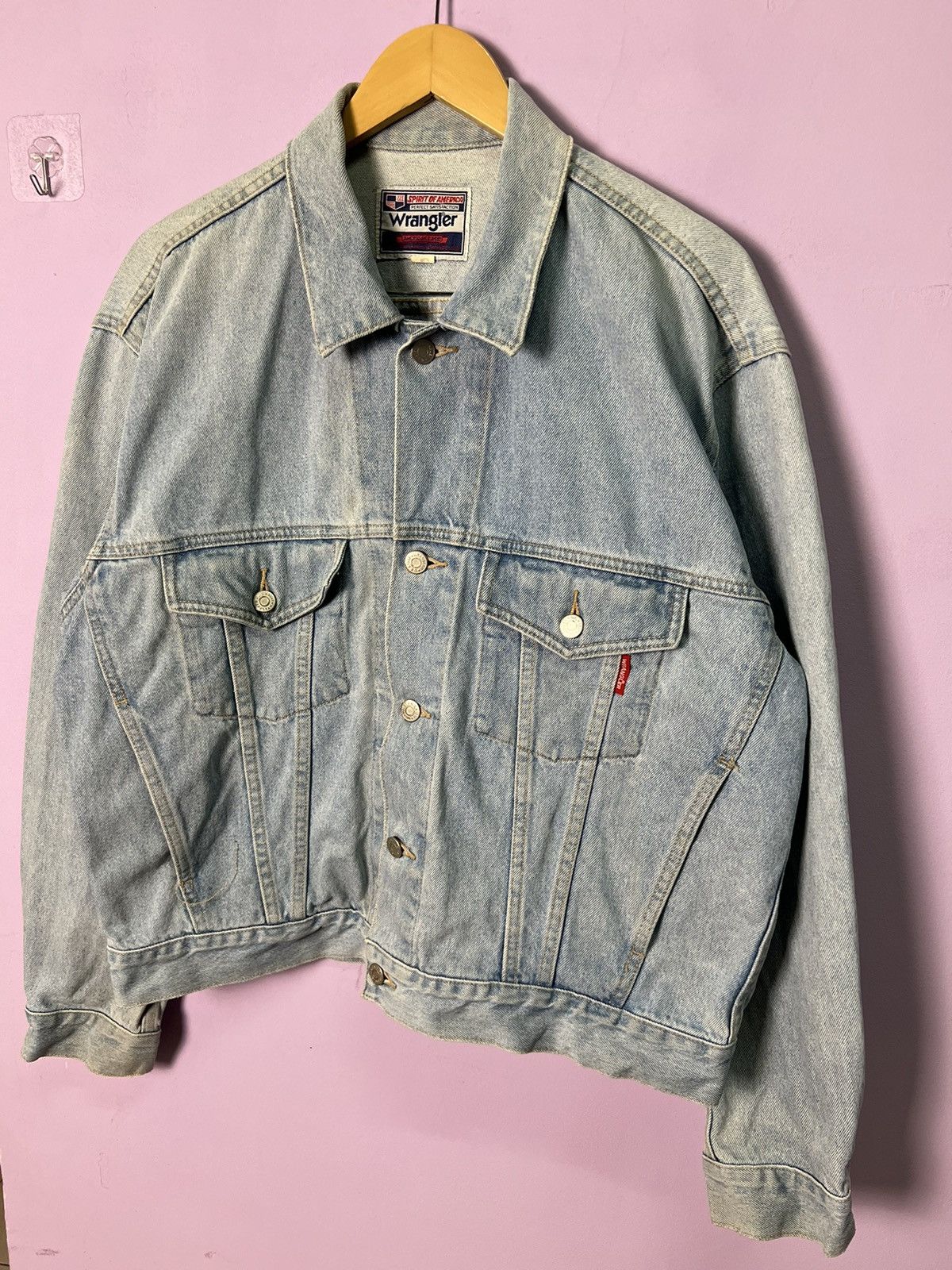 Wrangler 🔥Vintage Wrangler Denim Trucker Size US XL / EU 56 / 4 - 7 Thumbnail