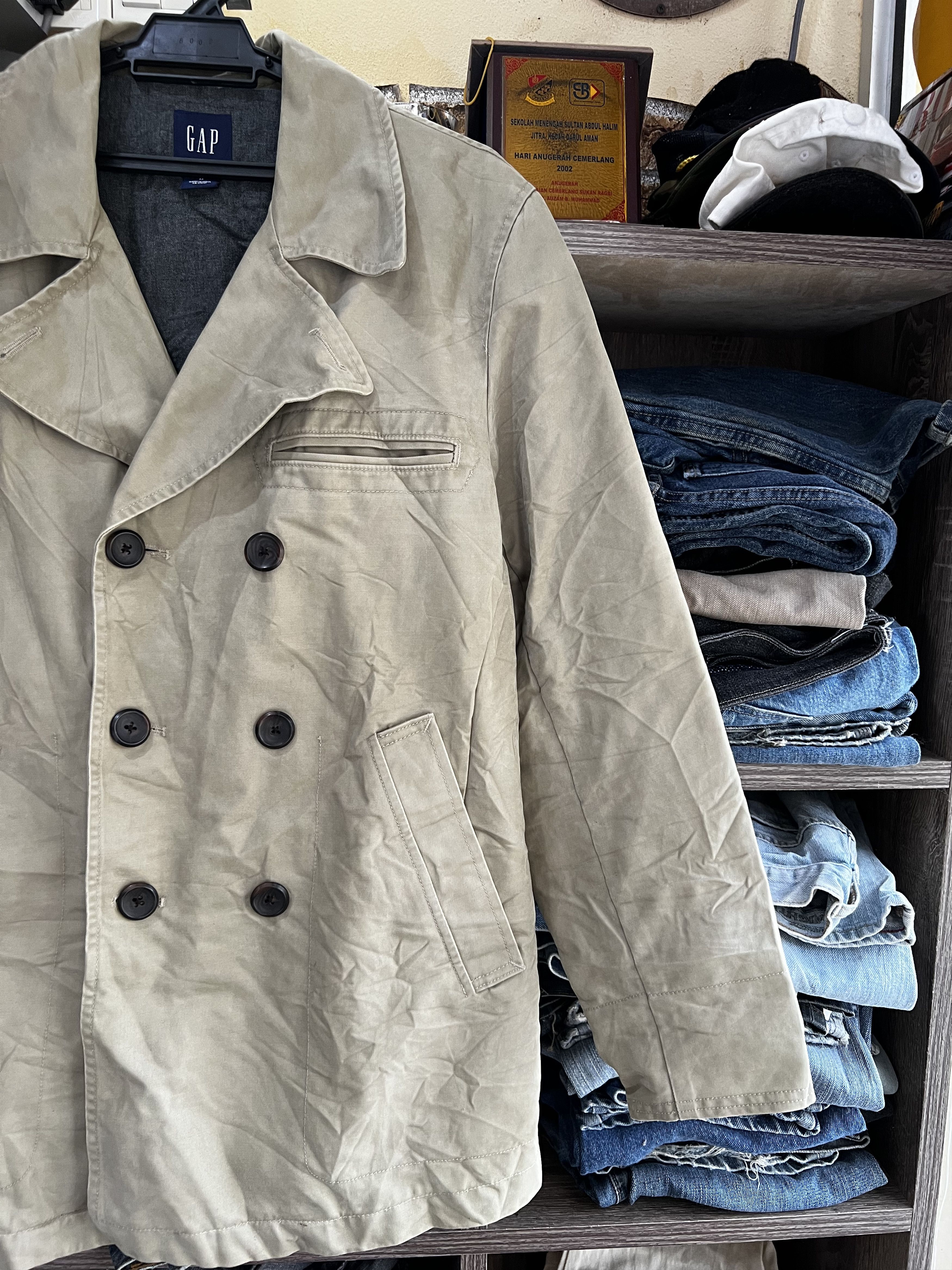 Gap 🔥Gap Khaki Peacoat Size M / US 6-8 / IT 42-44 - 3 Thumbnail
