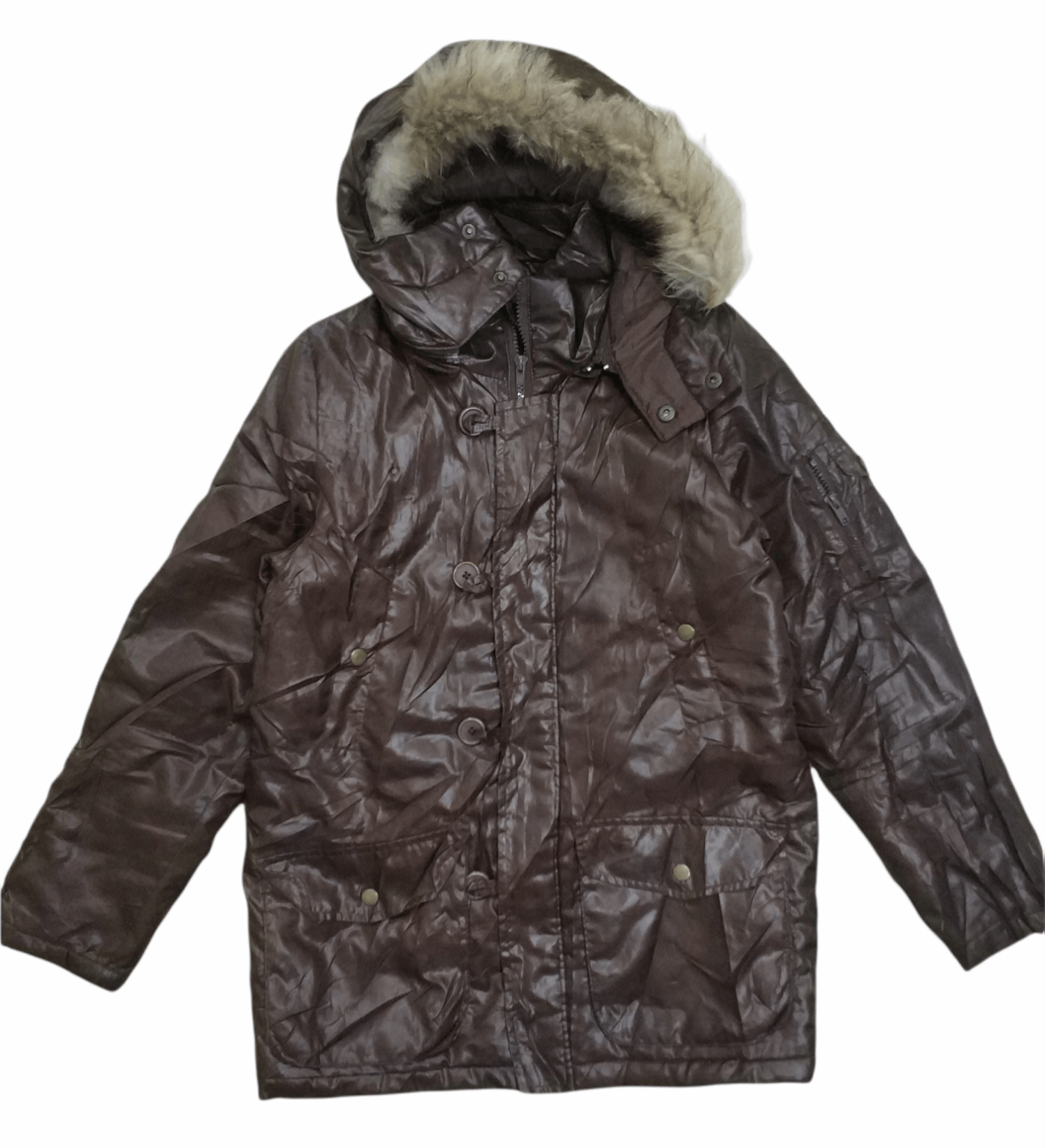 Other 🔥Arw Faux Fur Fishtail Quilted Jacket Size M / US 6-8 / IT 42-44 - 2 Thumbnail