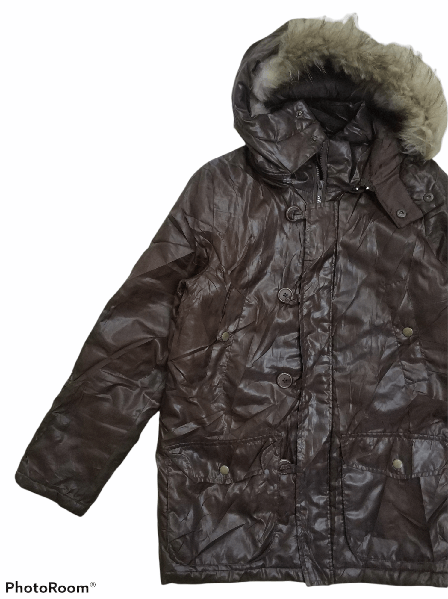 Other 🔥Arw Faux Fur Fishtail Quilted Jacket Size M / US 6-8 / IT 42-44 - 3 Thumbnail