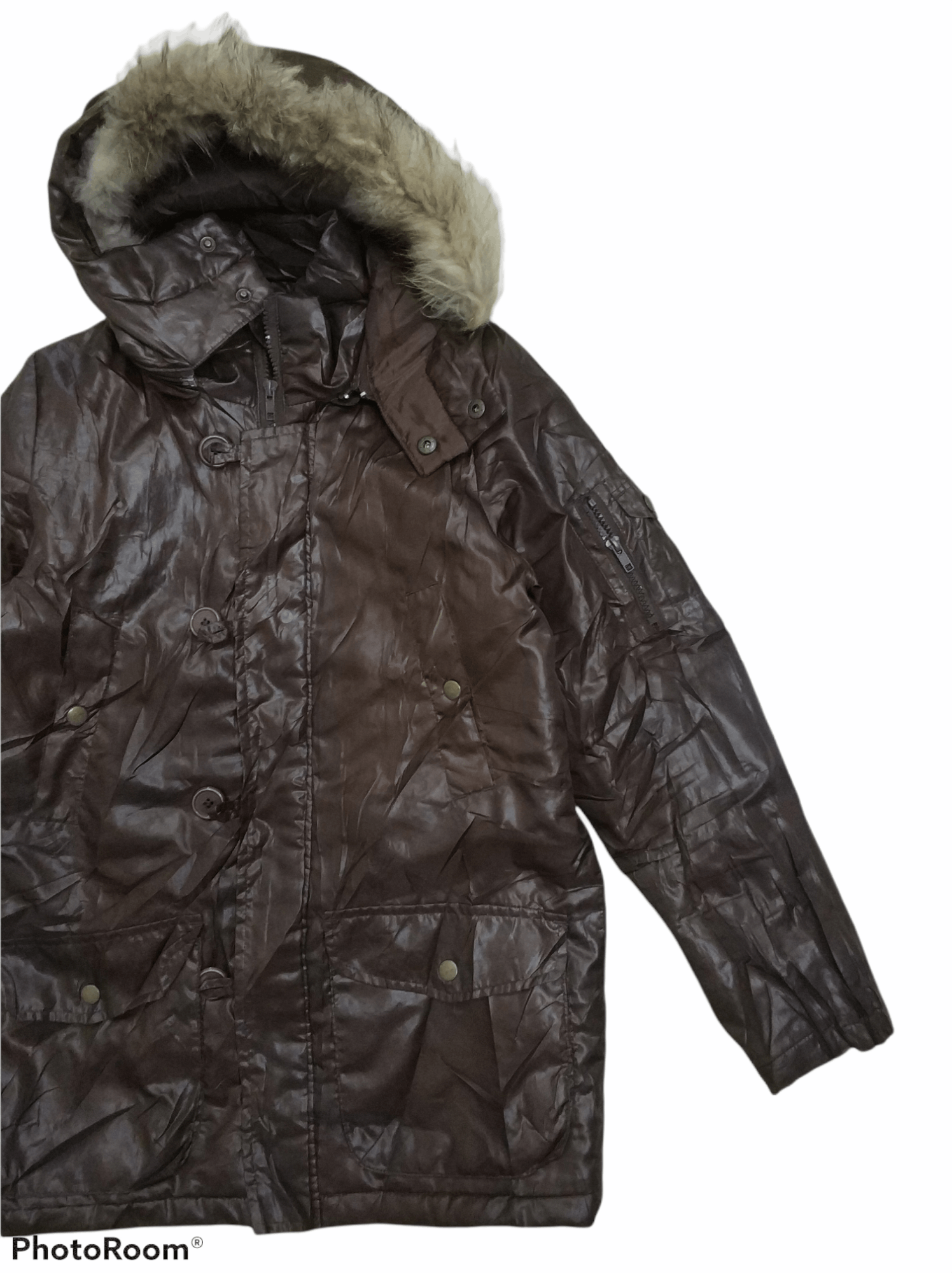Other 🔥Arw Faux Fur Fishtail Quilted Jacket Size M / US 6-8 / IT 42-44 - 5 Thumbnail