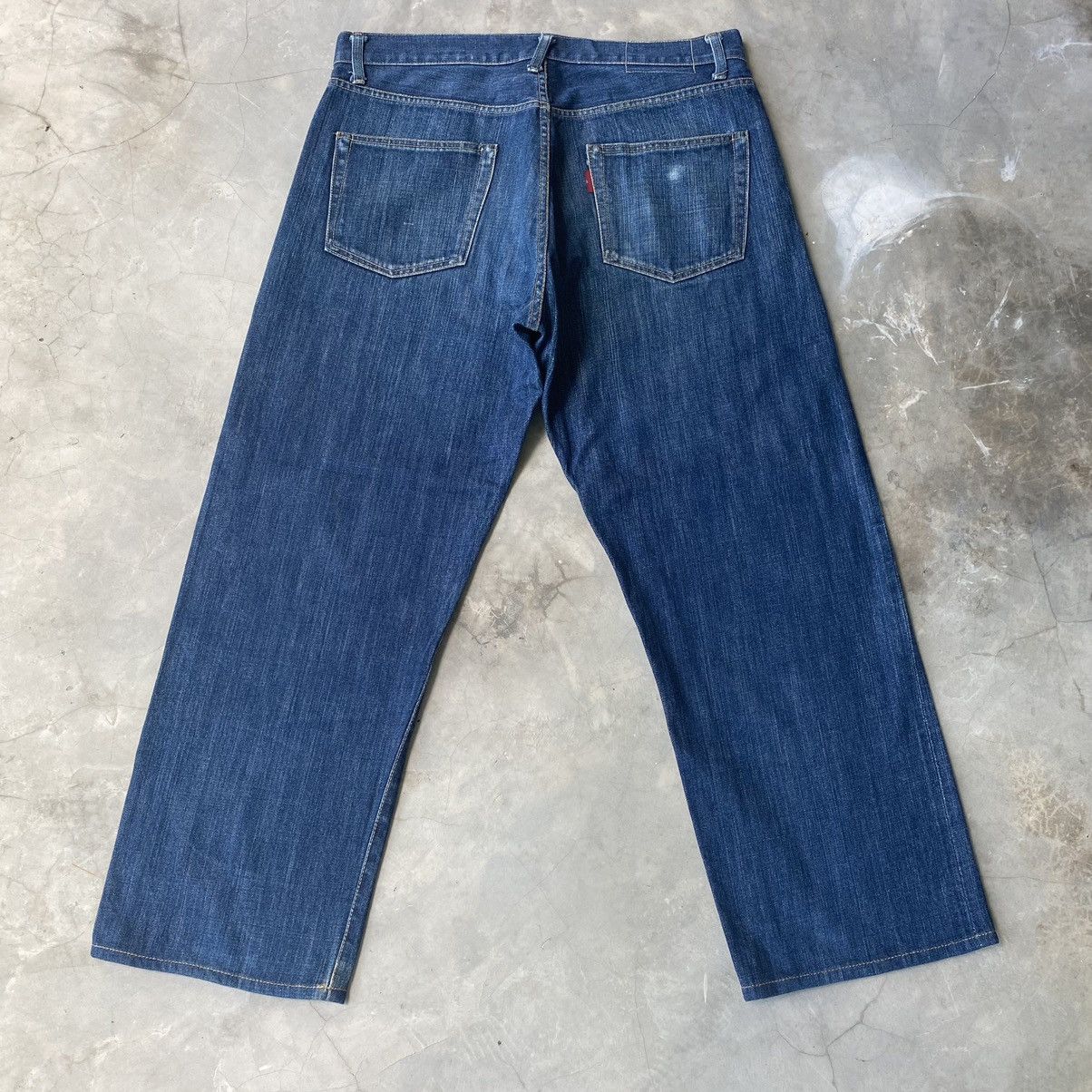 Japanese Brand × Vintage Vintage Japanese selvedge denim baggy jeans Size US 34 / EU 50 - 10 Thumbnail