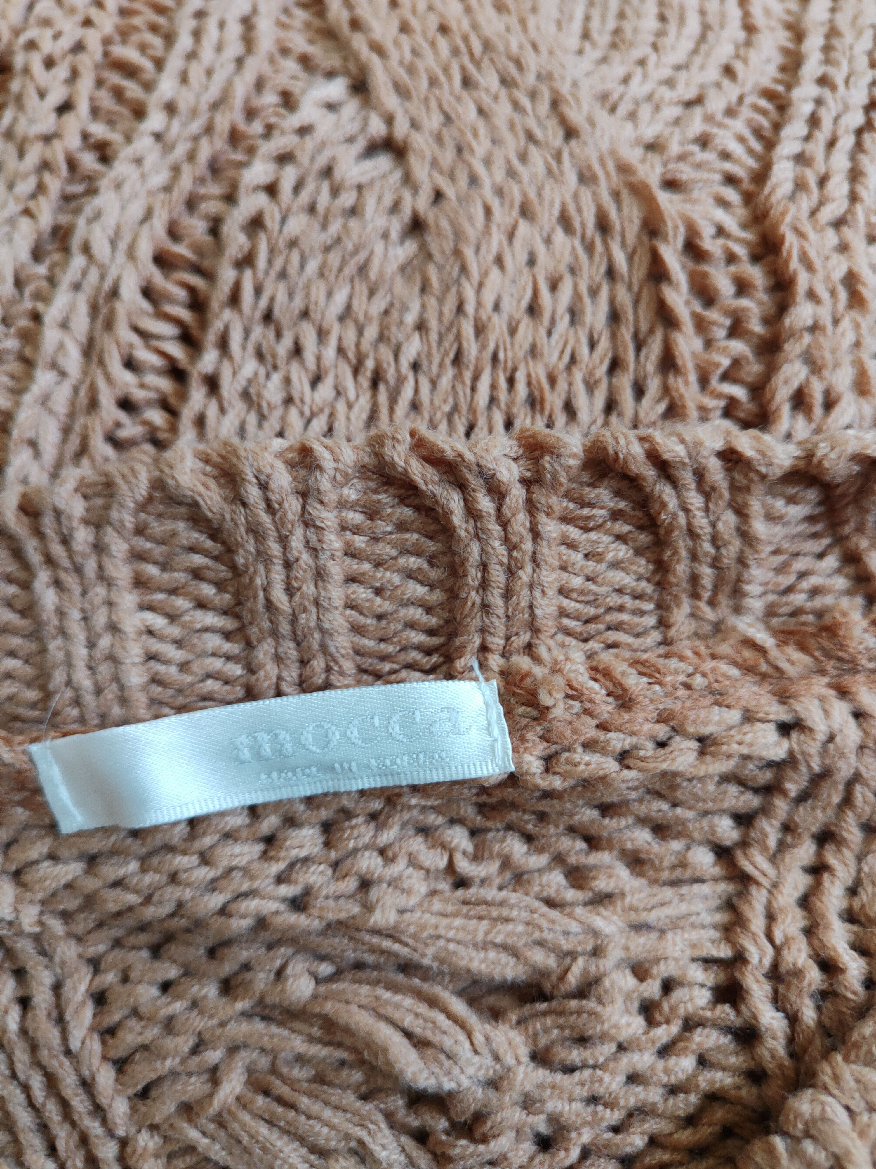Grailed × Homespun Knitwear × Japanese Brand Mocca Brown Crochet Meshnet Knitwear Sweatshirt #S994 Size L / US 10 / IT 46 - 10 Thumbnail